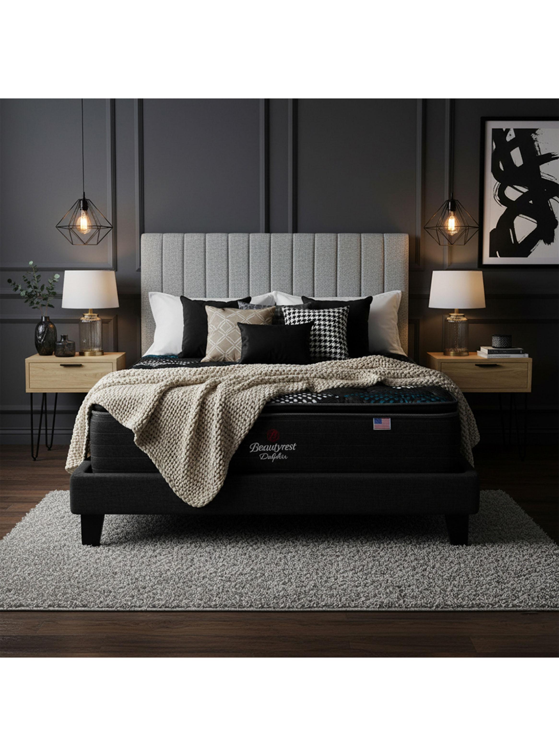 Cama Europea Harmony King Base Dividida con  Respaldo-5