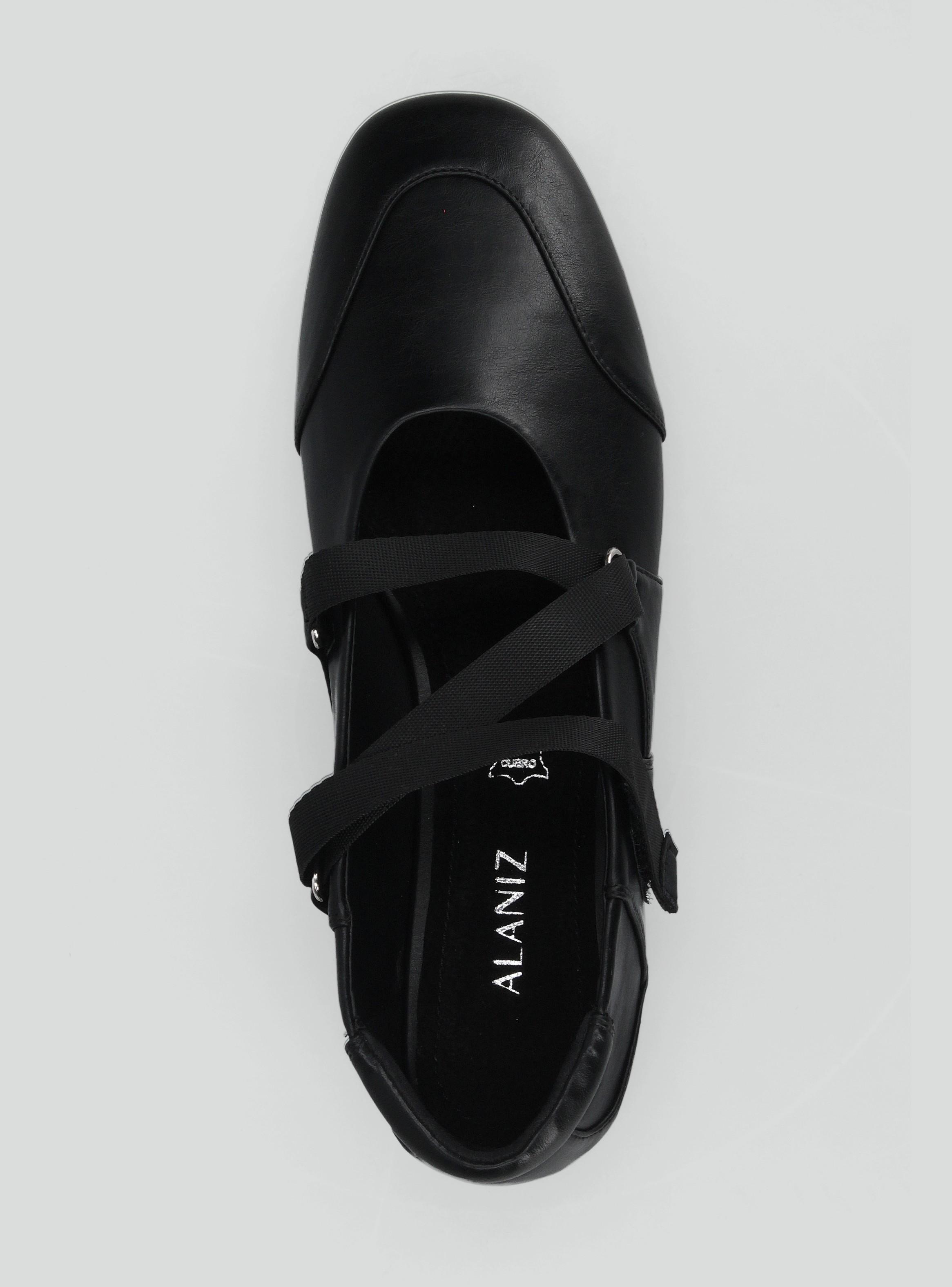 Zapato Casual Sneakerina Efecto Cuero Mujer-2