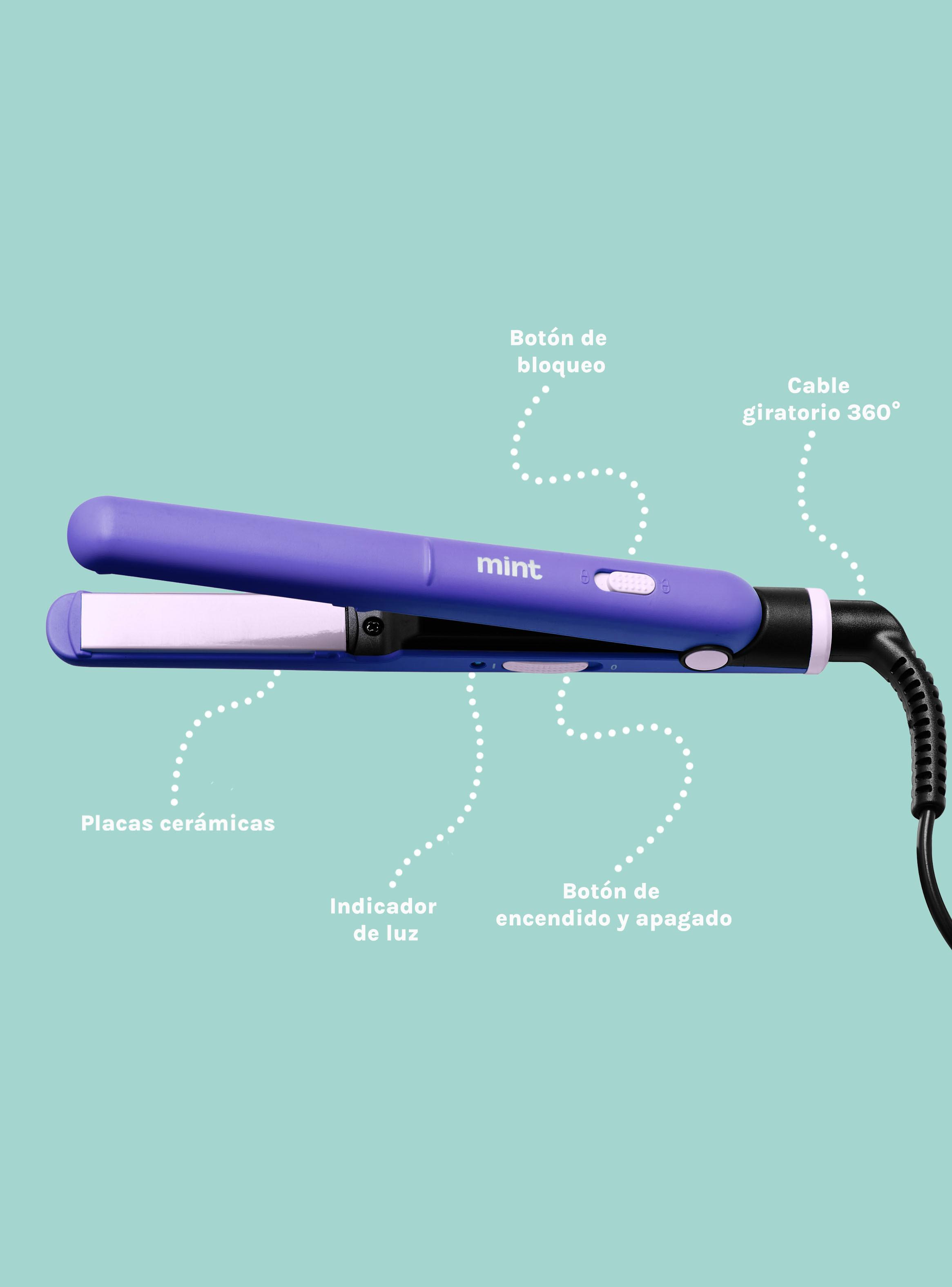 Mini Alisador de Pelo 2 en 1 MHR-013 Morado-5