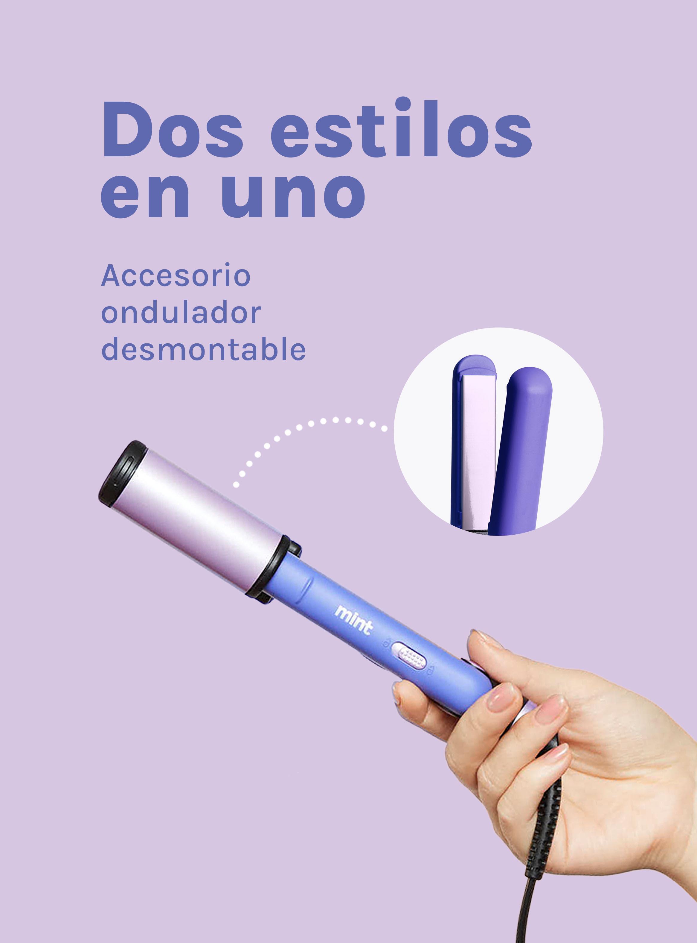 Mini Alisador de Pelo 2 en 1 MHR-013 Morado-7
