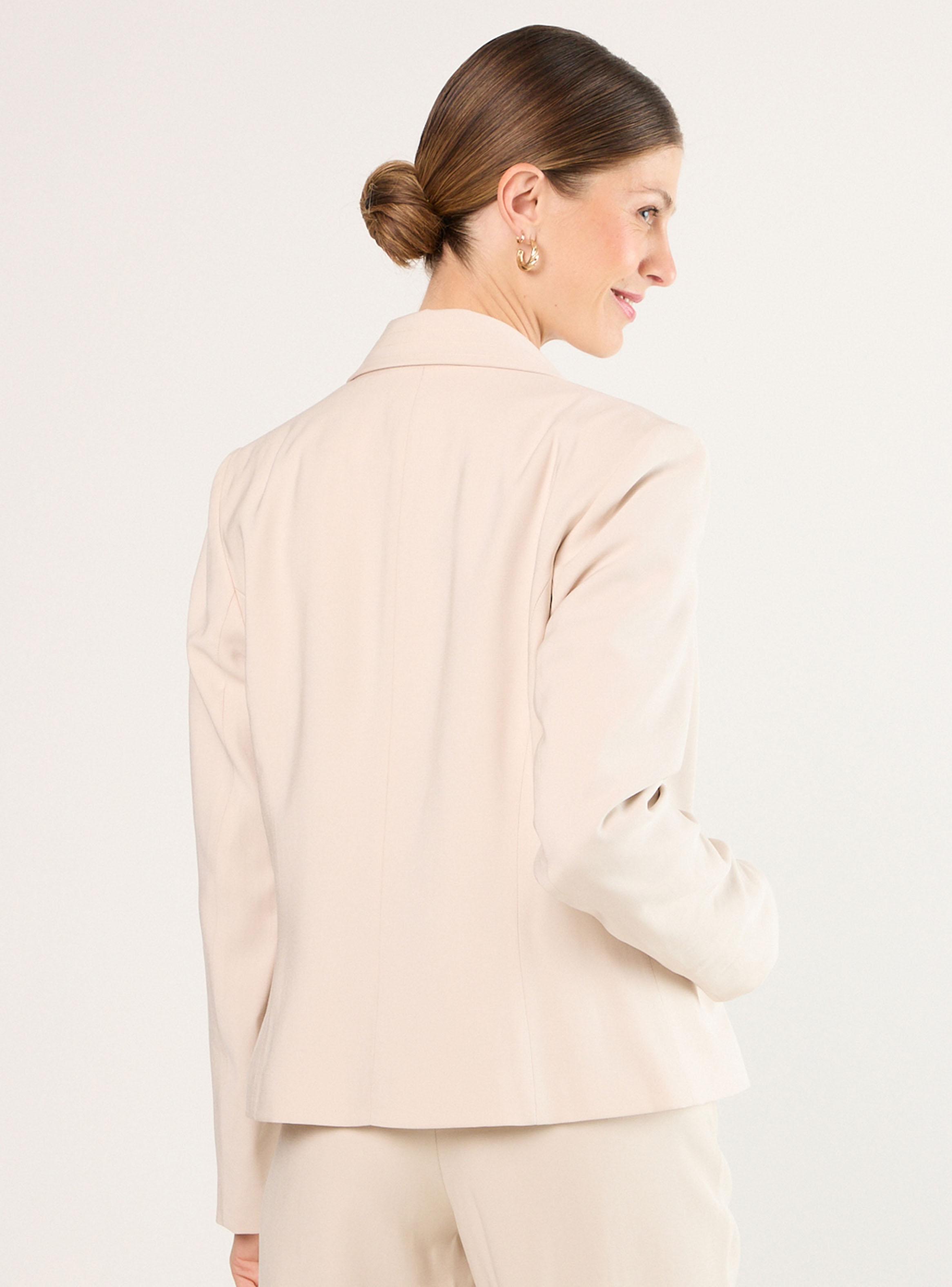 Blazer con Pespuntes Regular Decorativos en Solapa-1