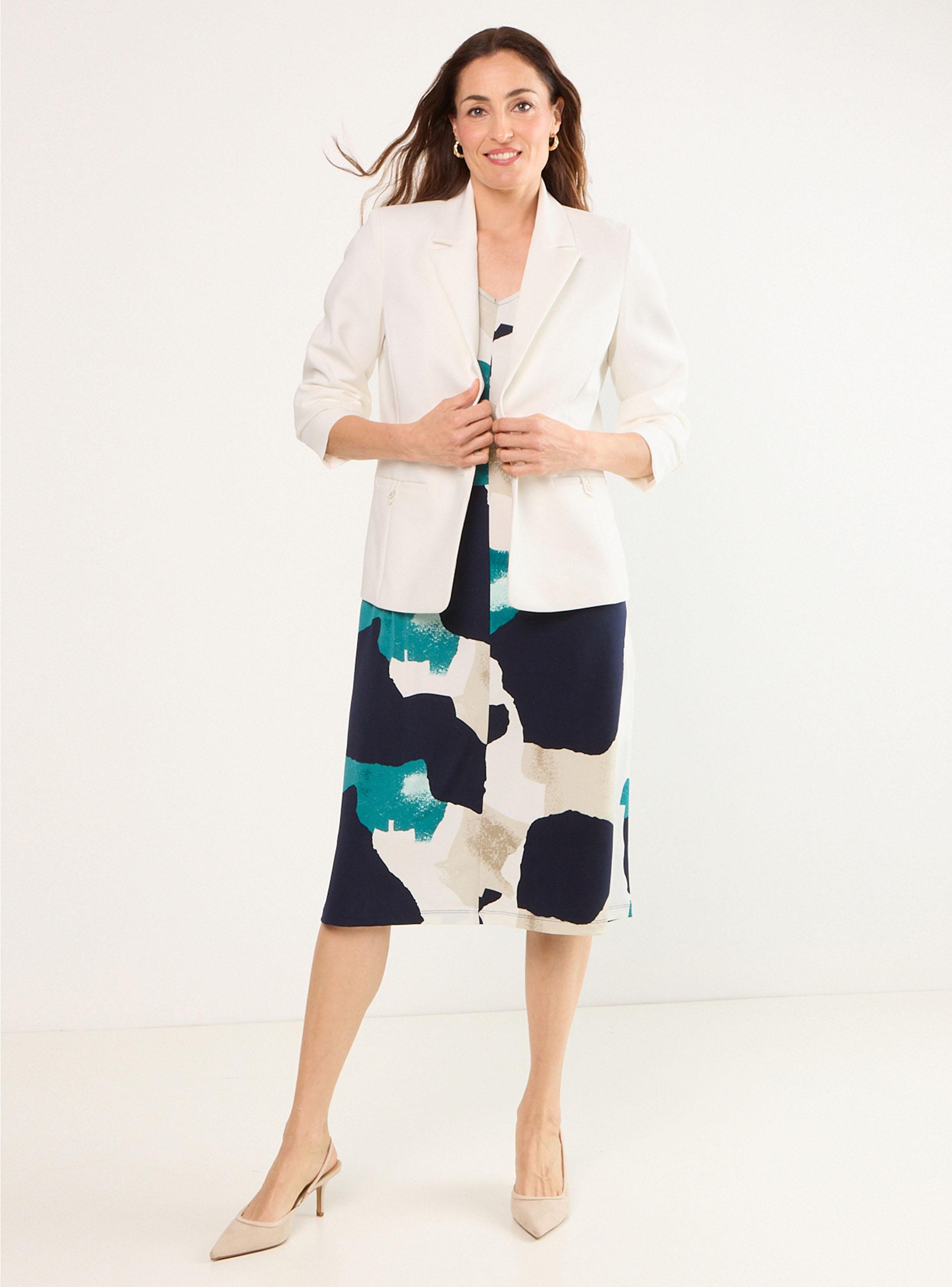Blazer con Solapa y Bolsillo Vivo Color-4