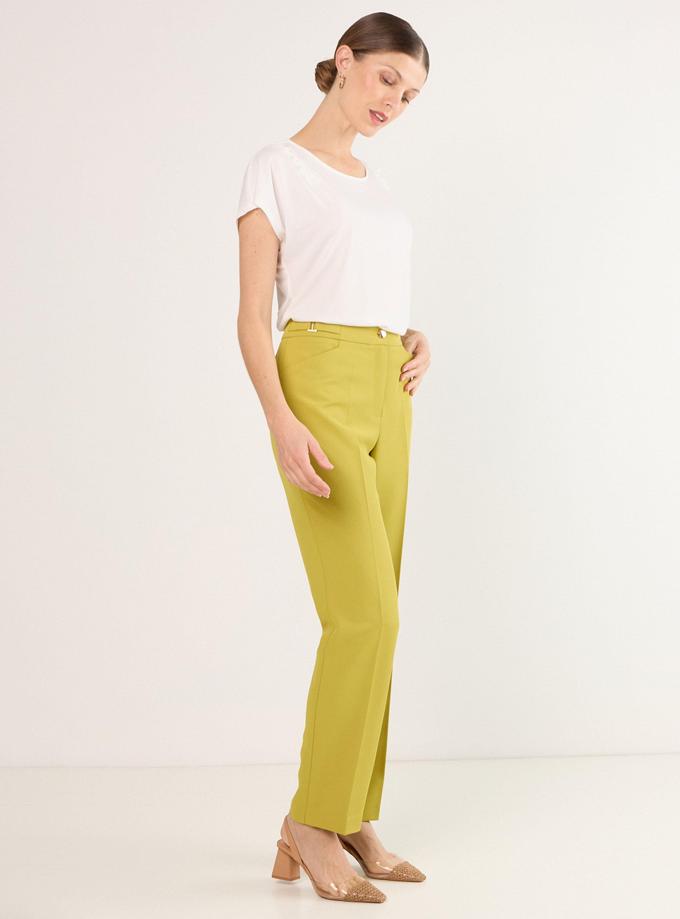 Pantalón Recto con Accesorio en Pretina-3