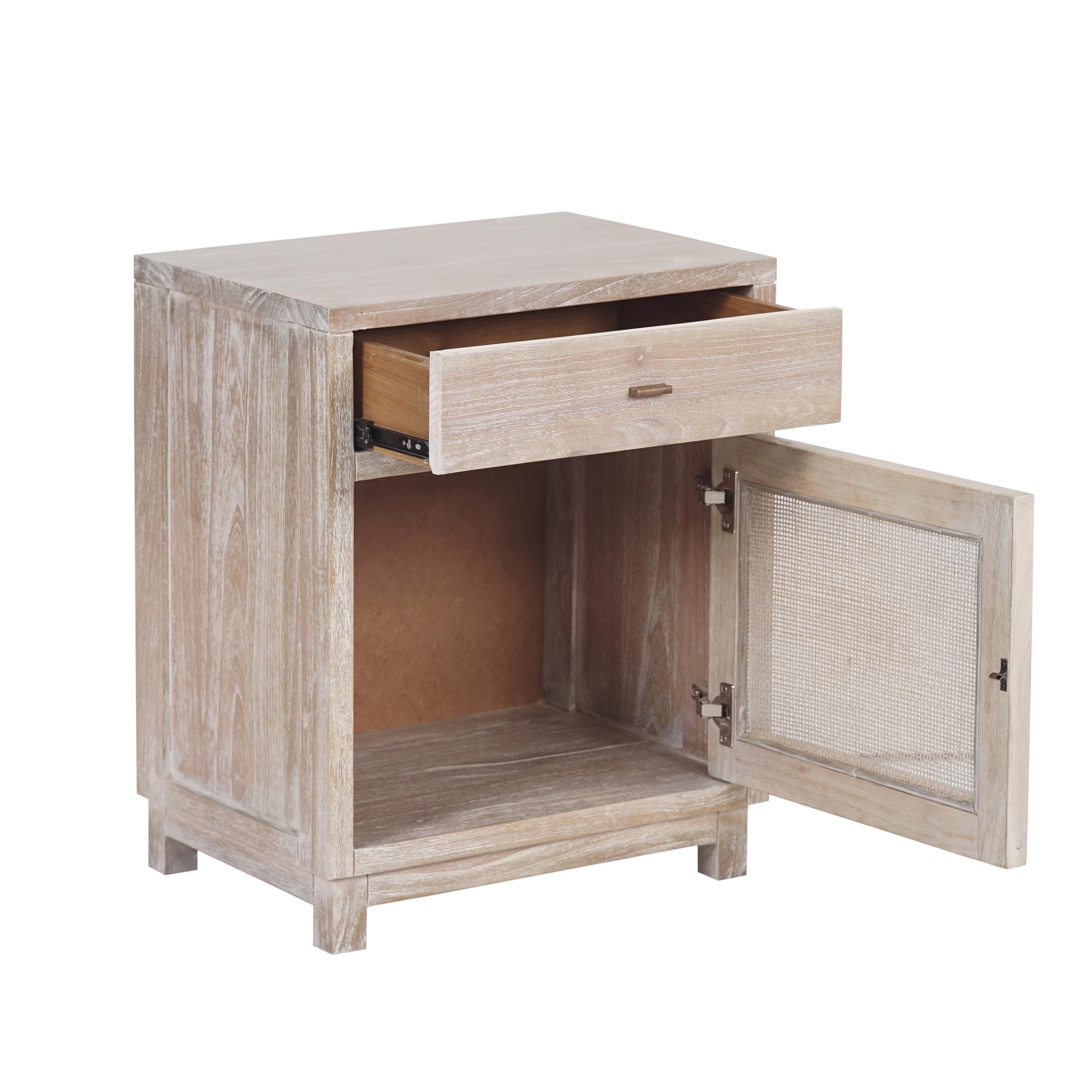 Velador Madera Mindi 1 Cajón + 1 Puerta-2