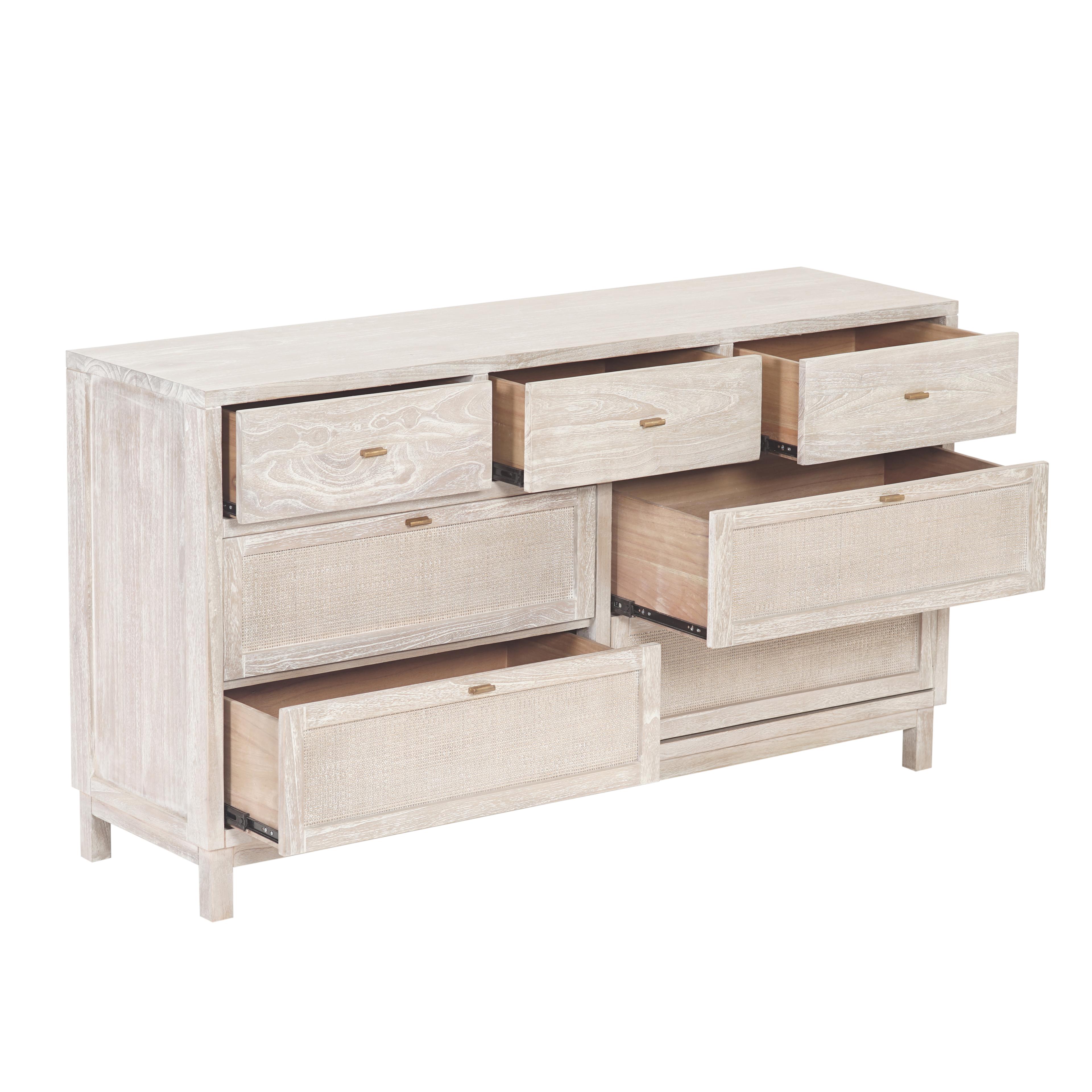 Cómoda Madera Mindi 7 Cajones-3