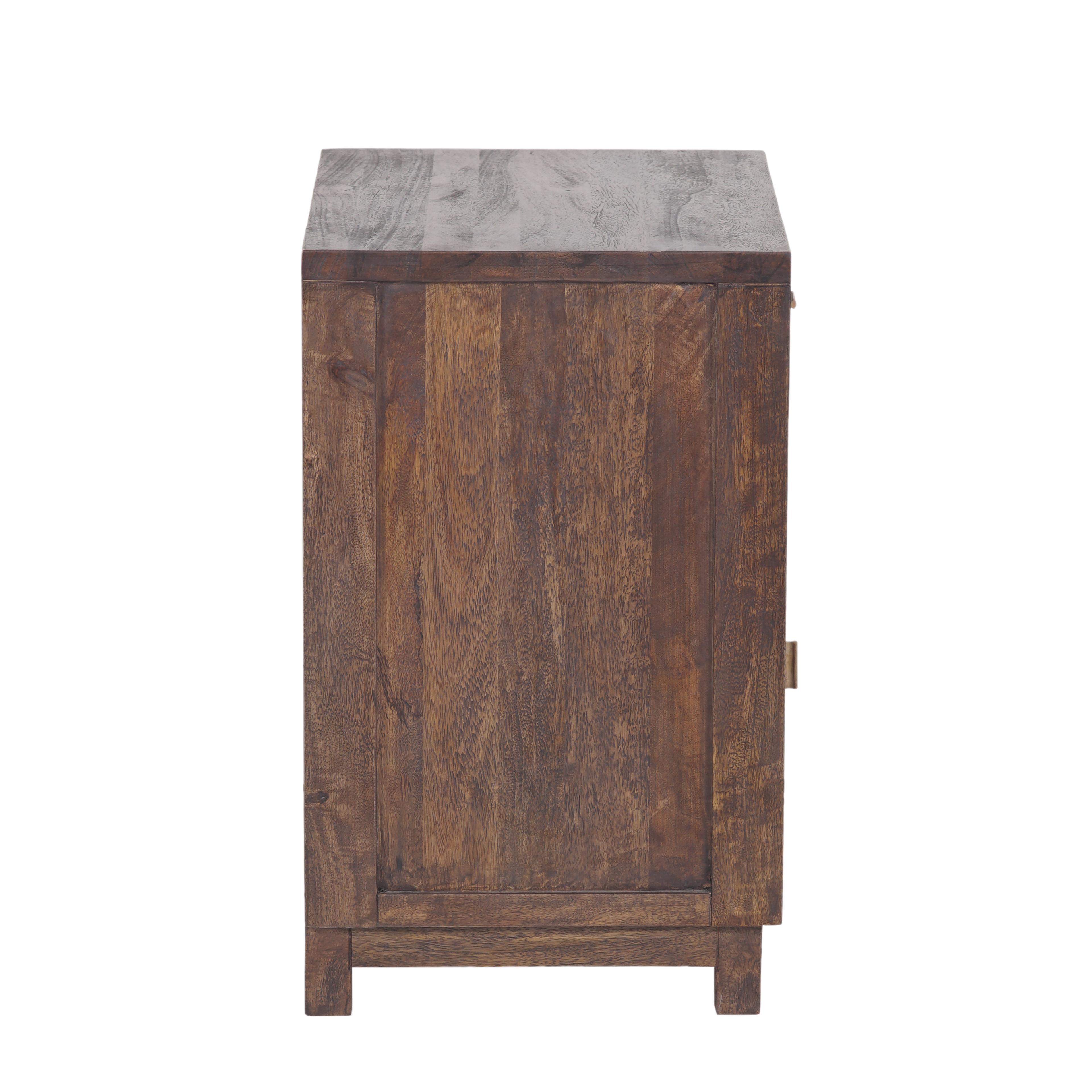 Velador Madera Mango 1 Cajón + 1 Puerta-4