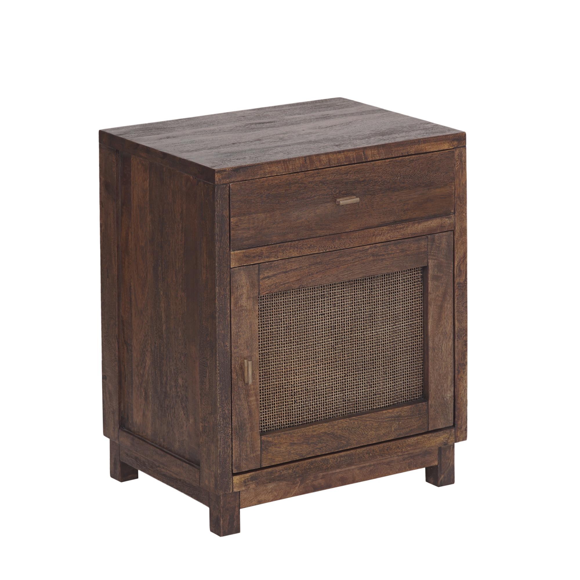 Velador Madera Mango 1 Cajón + 1 Puerta-2