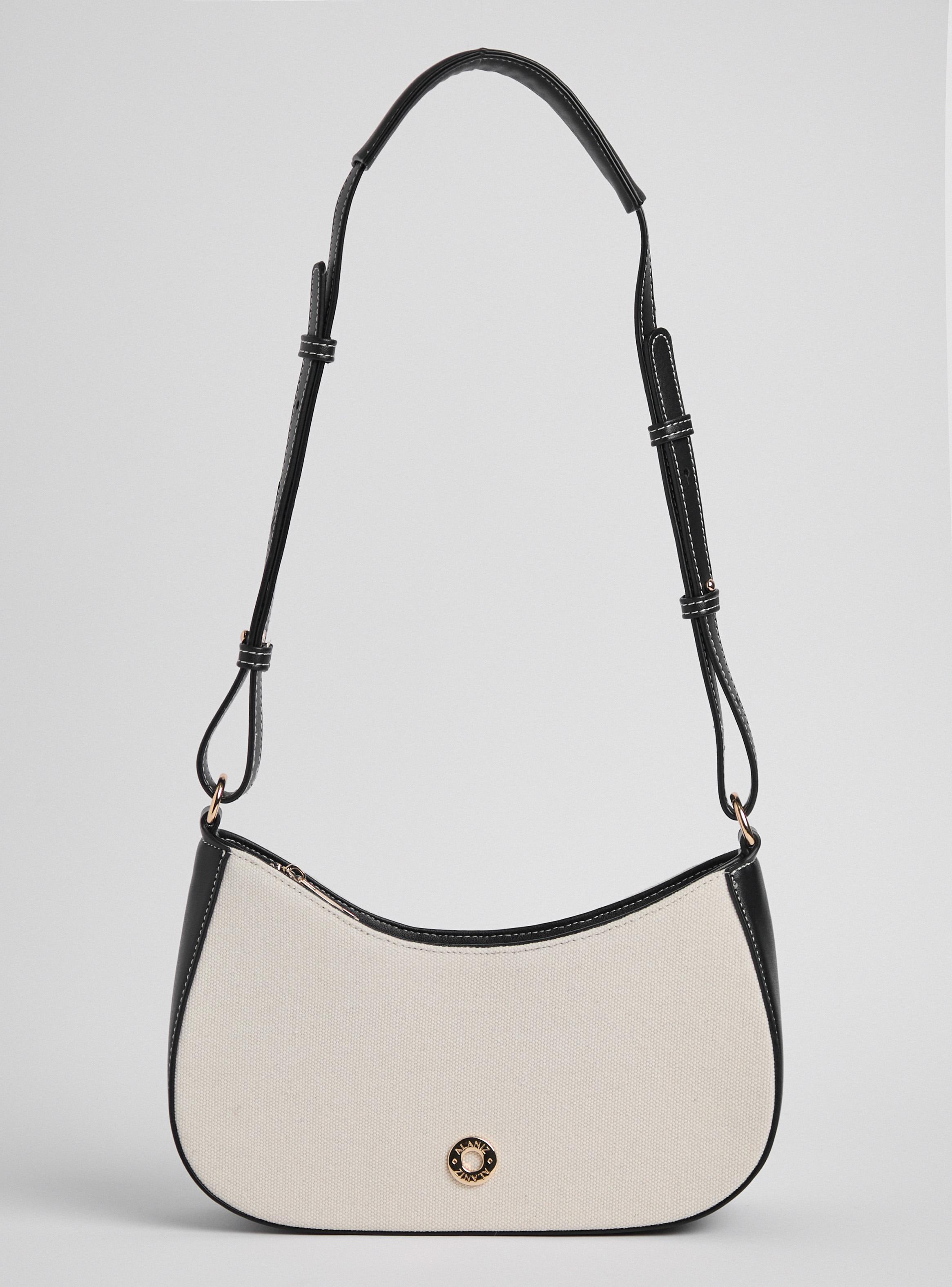 Cartera Crossbody Canvas con Detalles Efecto Cuero-2