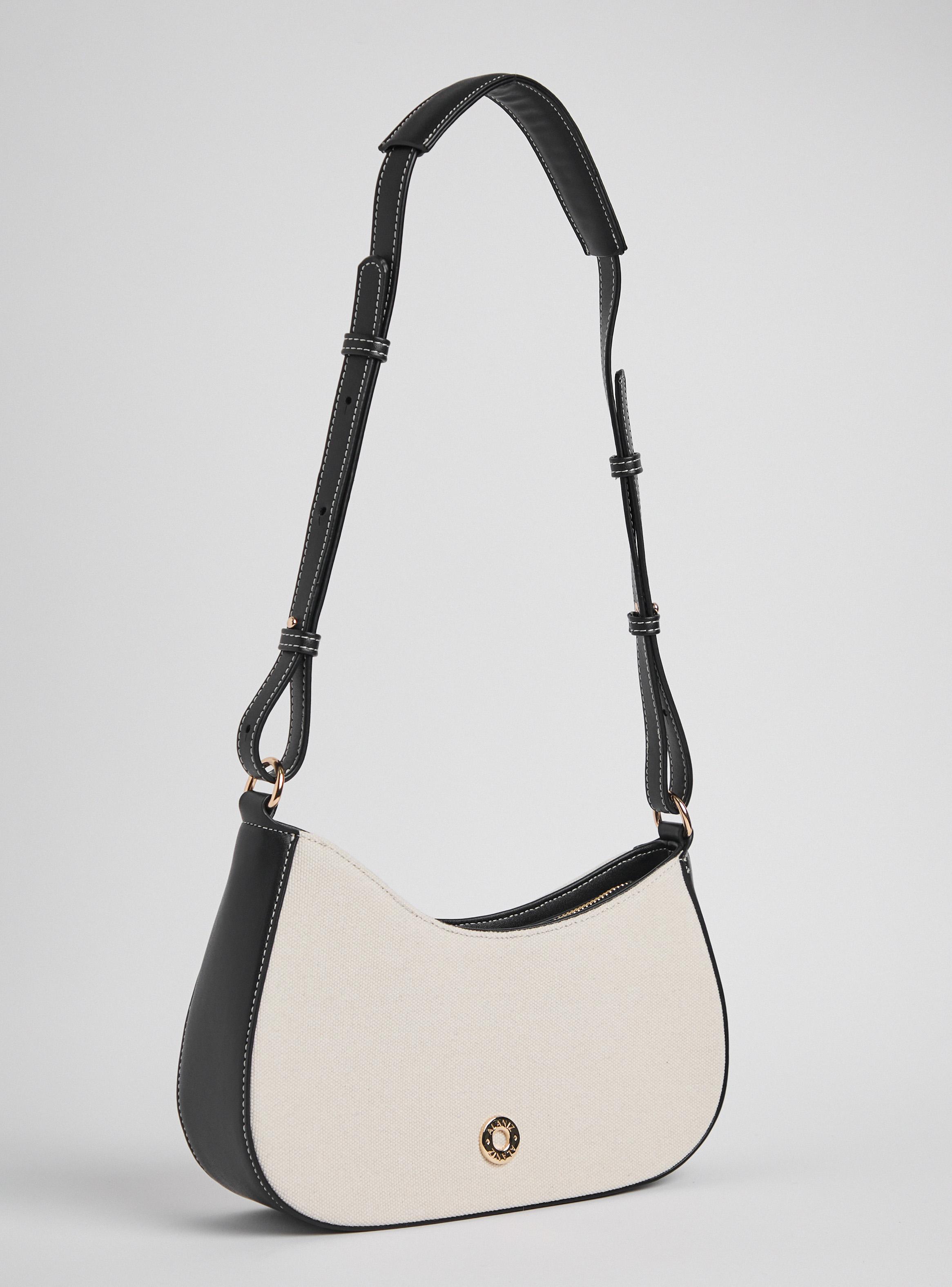 Cartera Crossbody Canvas con Detalles Efecto Cuero-3