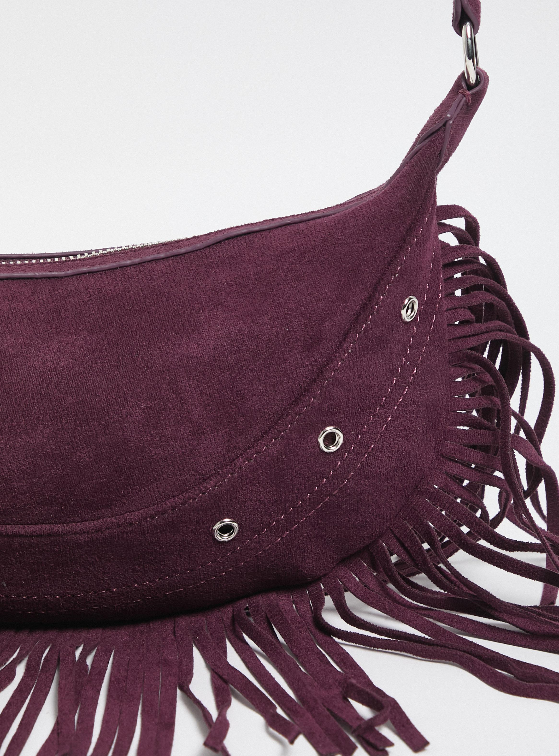 Cartera de Hombro Flecos y Ojetillos-4