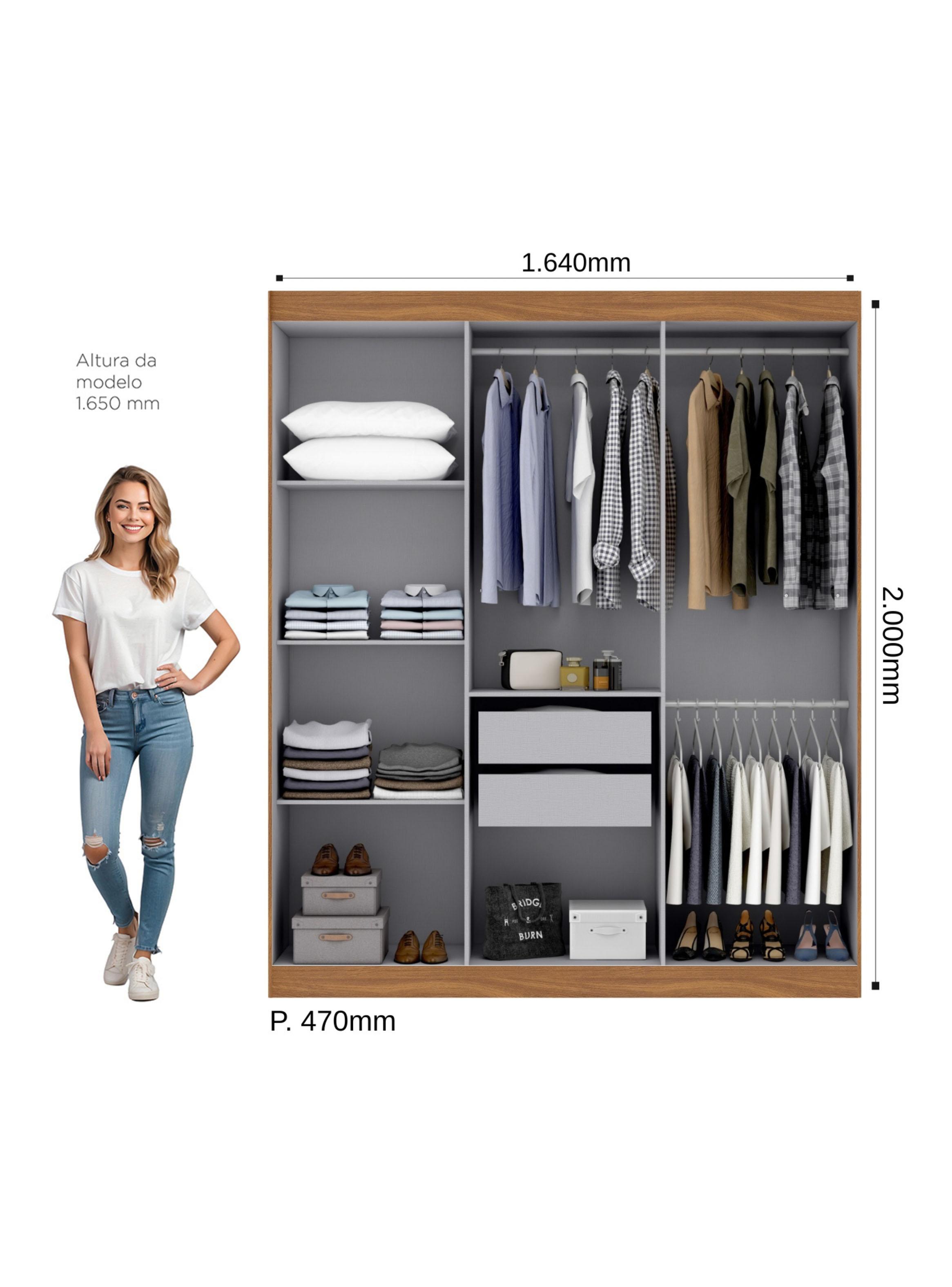 Clóset Holanda 6 Puertas 2 Cajones-2