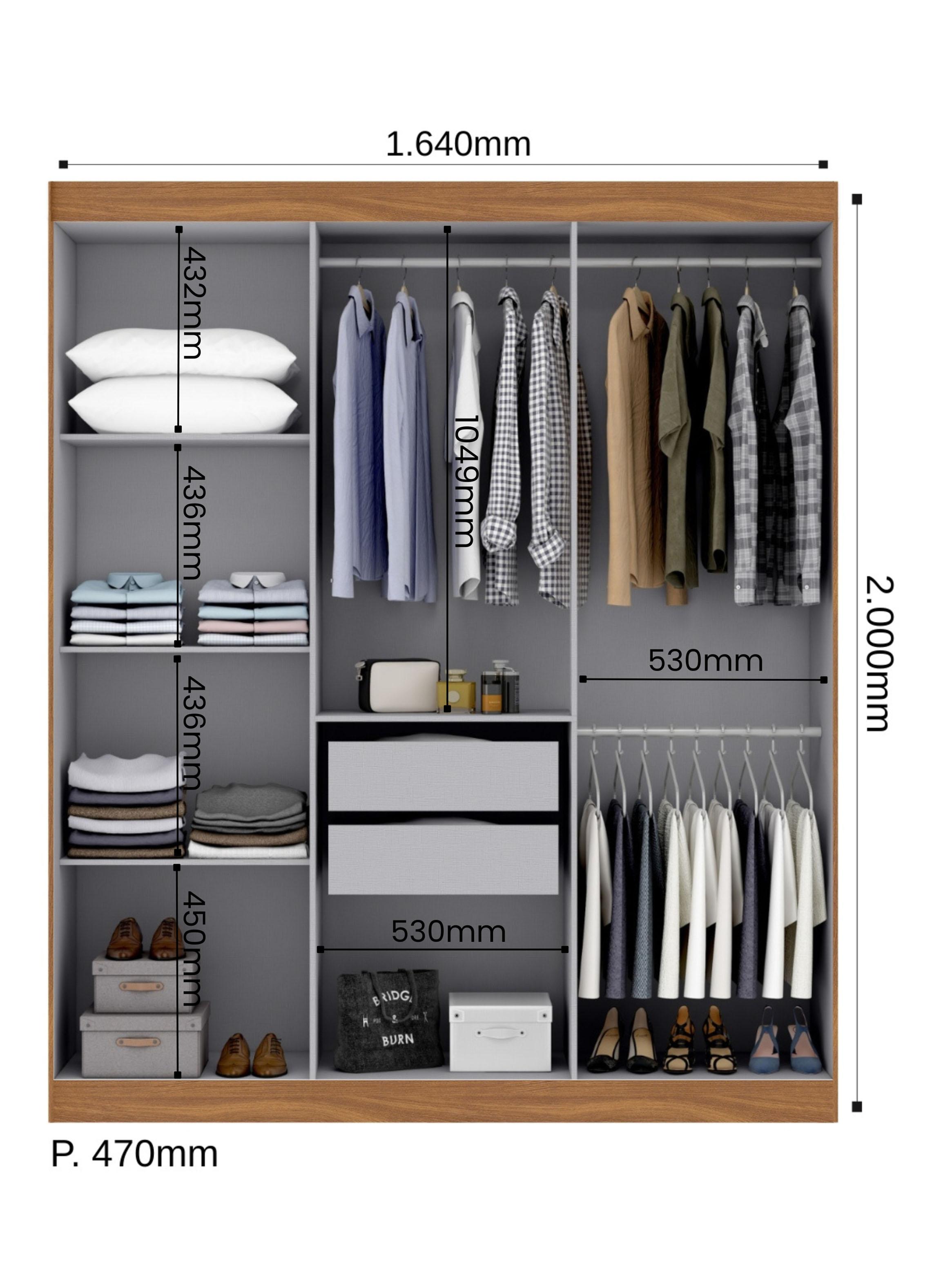 Clóset Holanda 6 Puertas 2 Cajones-1