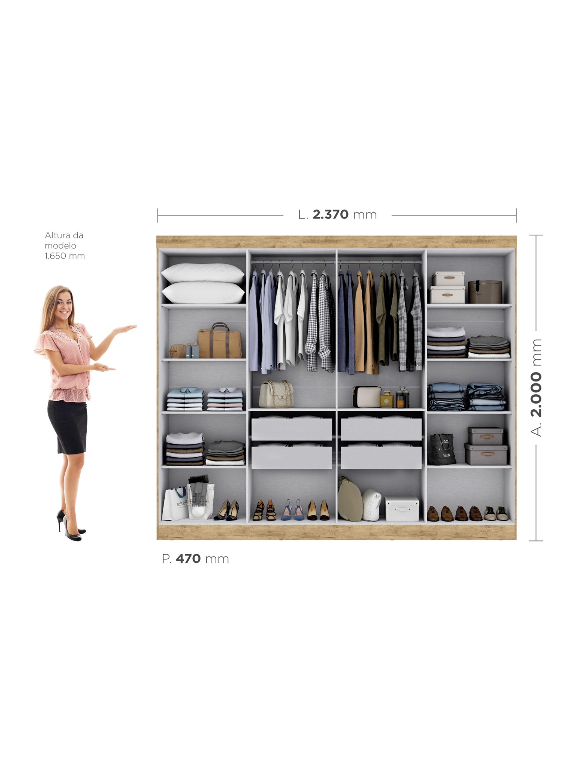 Clóset 8 Puertas 4 Cajones Paris-2