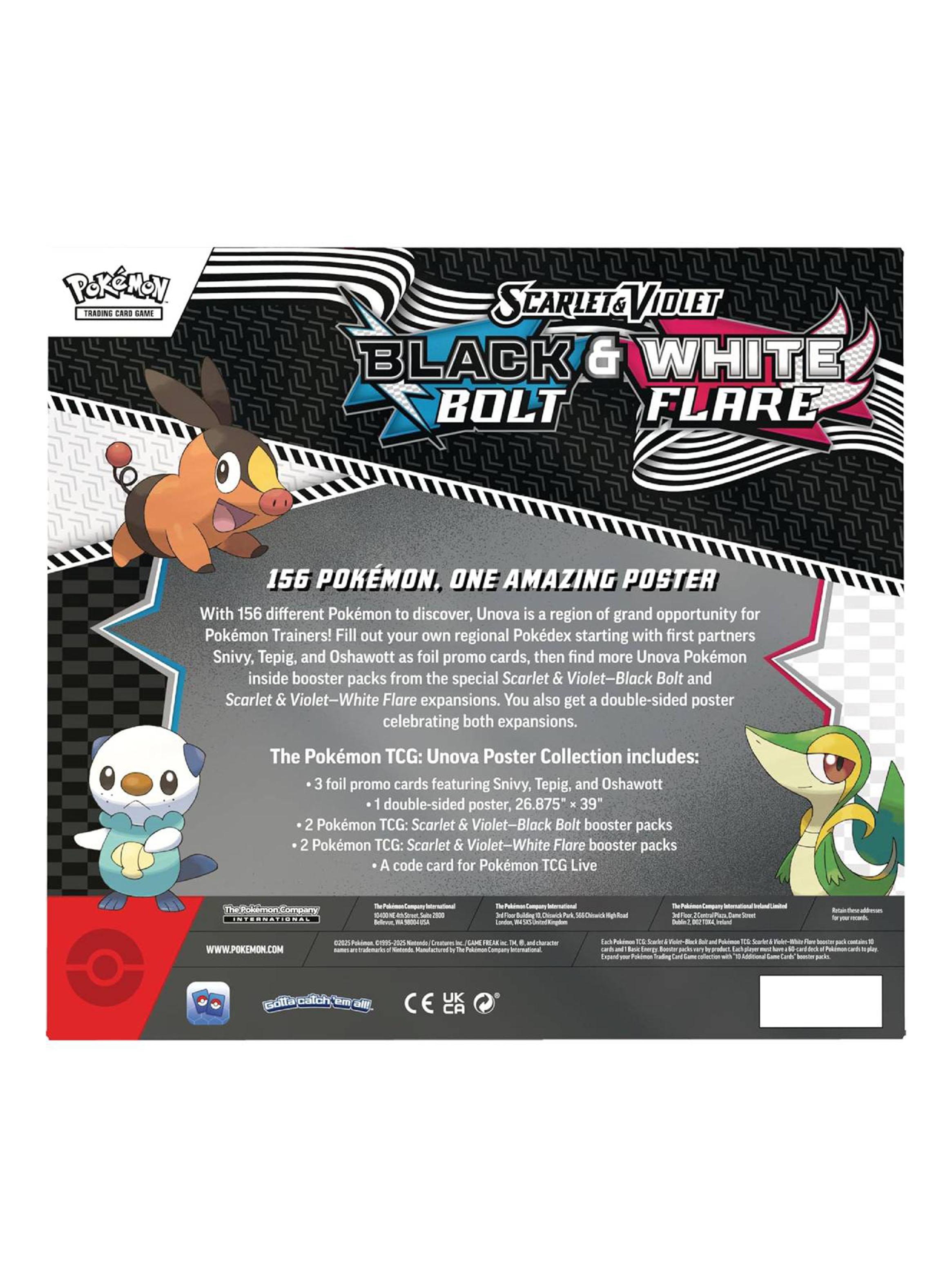 Cartas Black Bolt&White Flare Unova Poster Colección Español-3