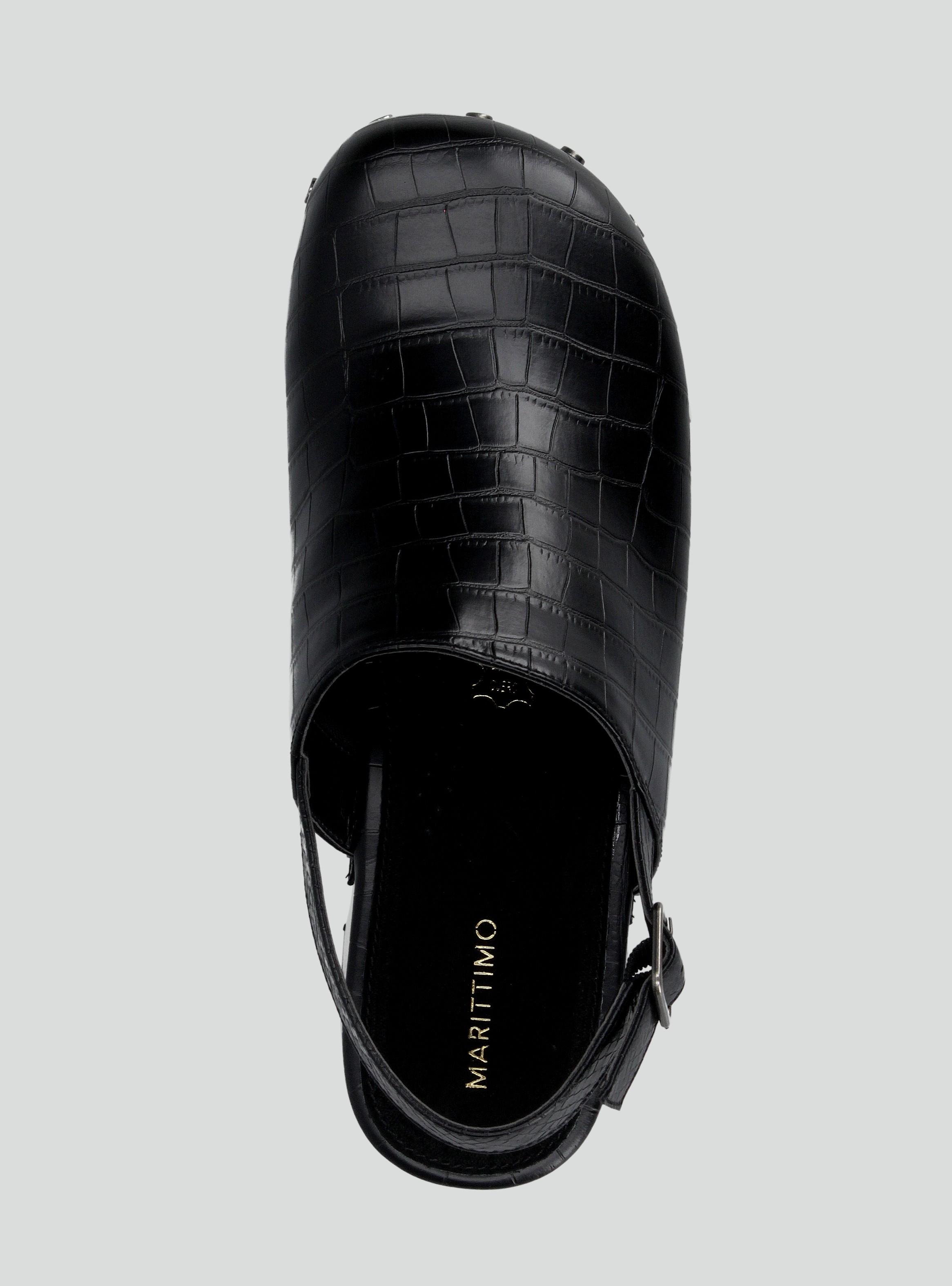 Zueco  Plataforma Textura Croco Mujer-2