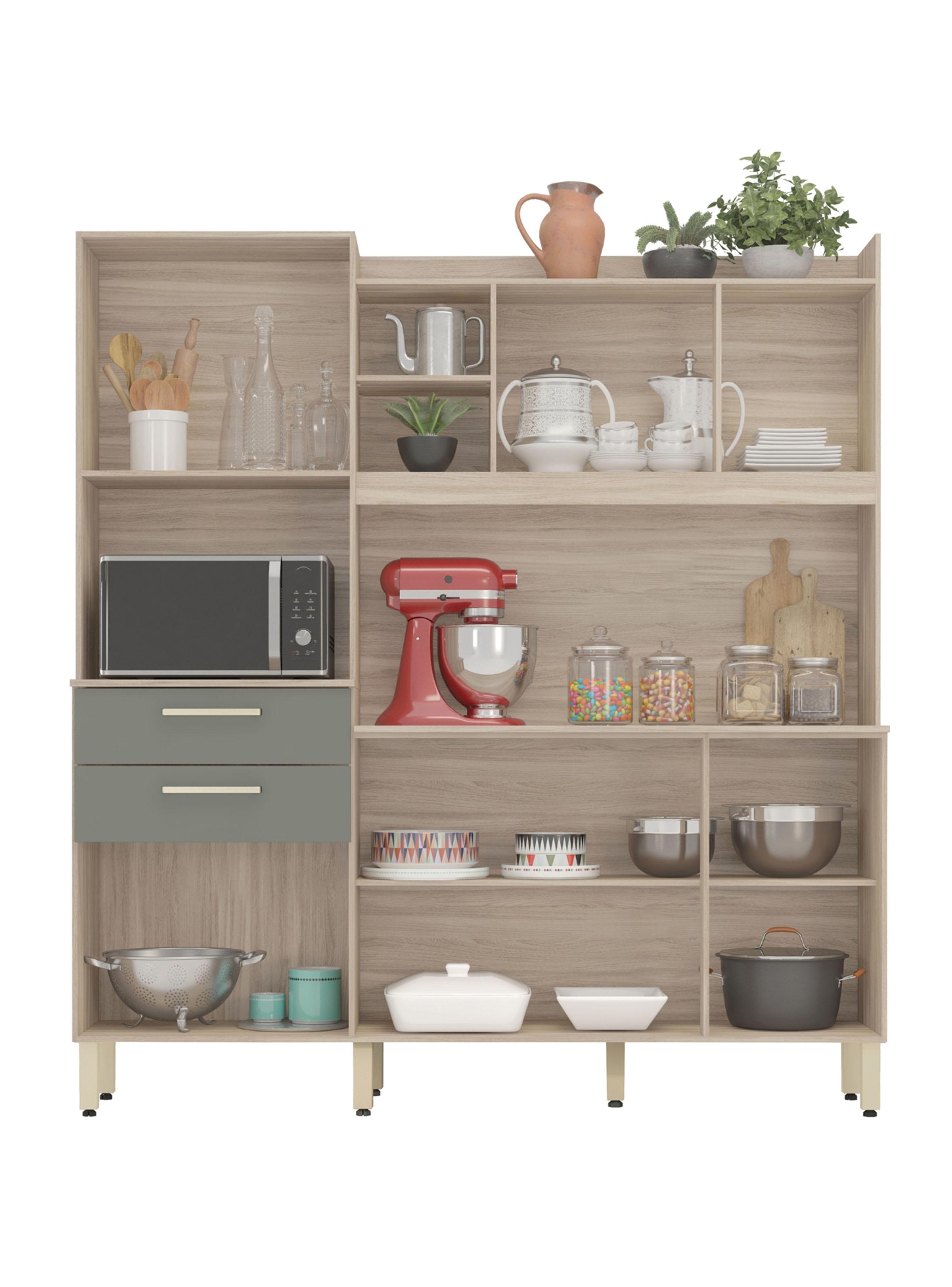Kit Cocina Select Avena Menta 6 Puertas-3