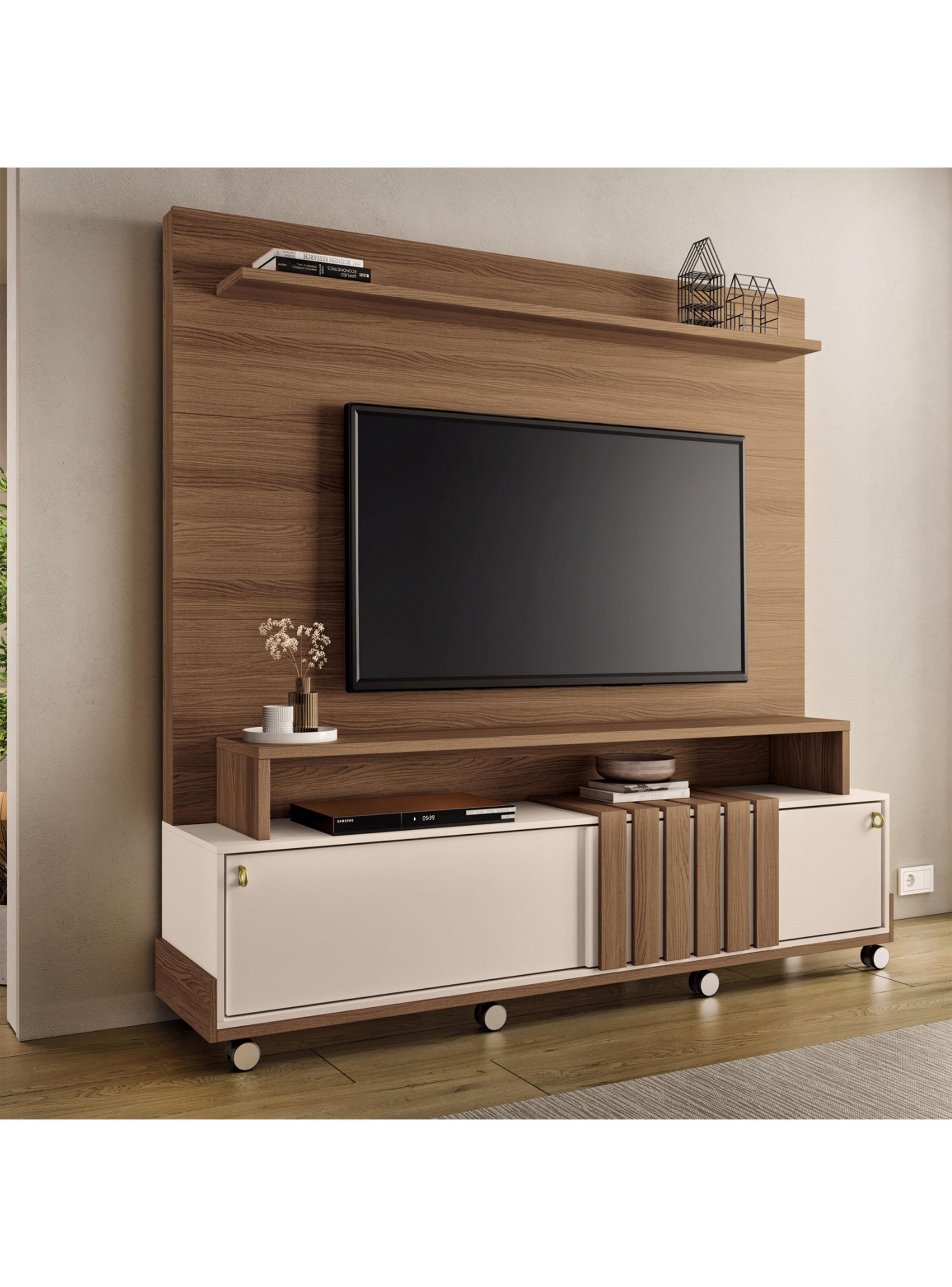 Home TV 70 Bold Castaño Off White-4
