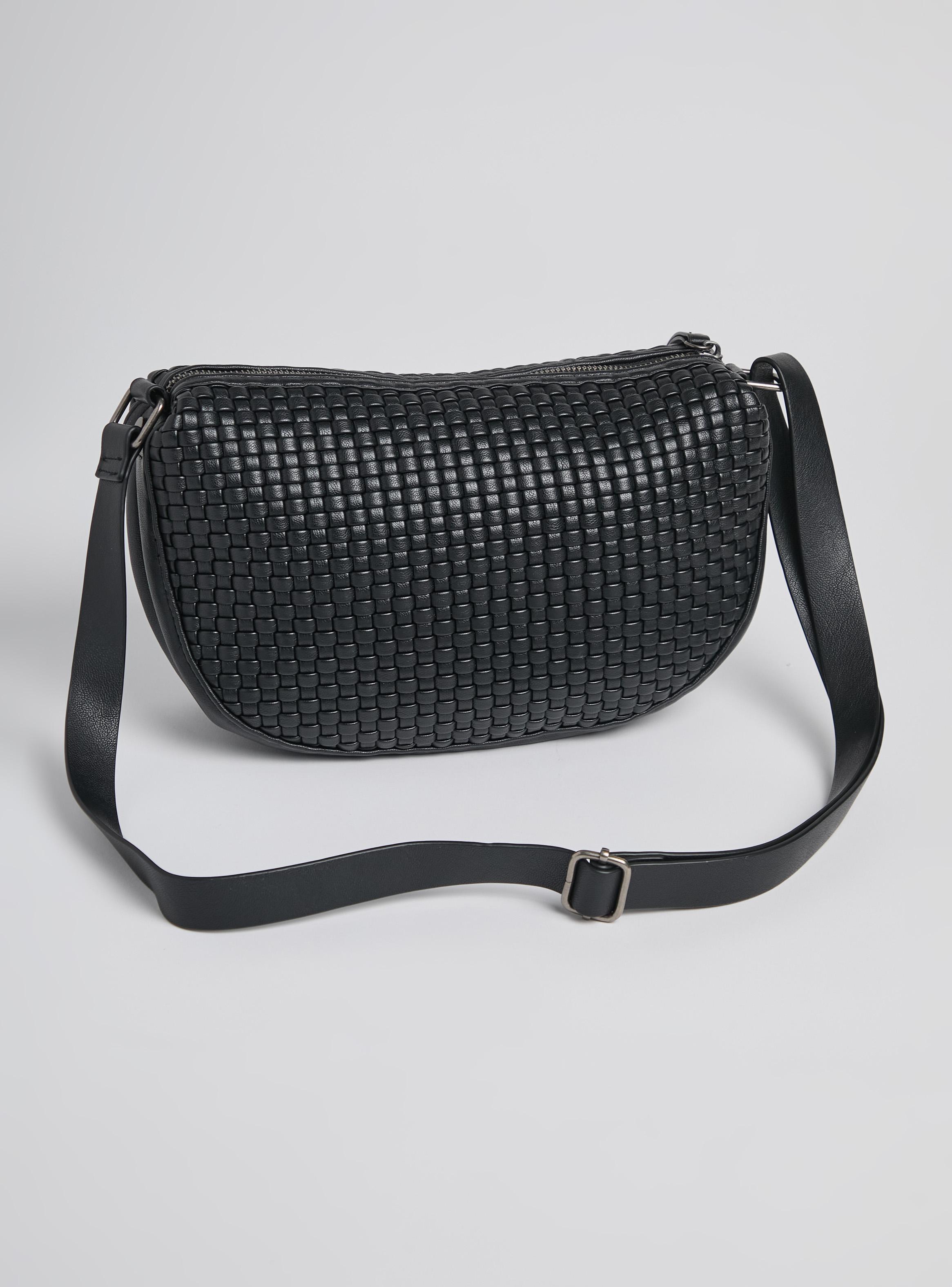 Cartera de Hombro Cruzada con Diseño Entramado-2