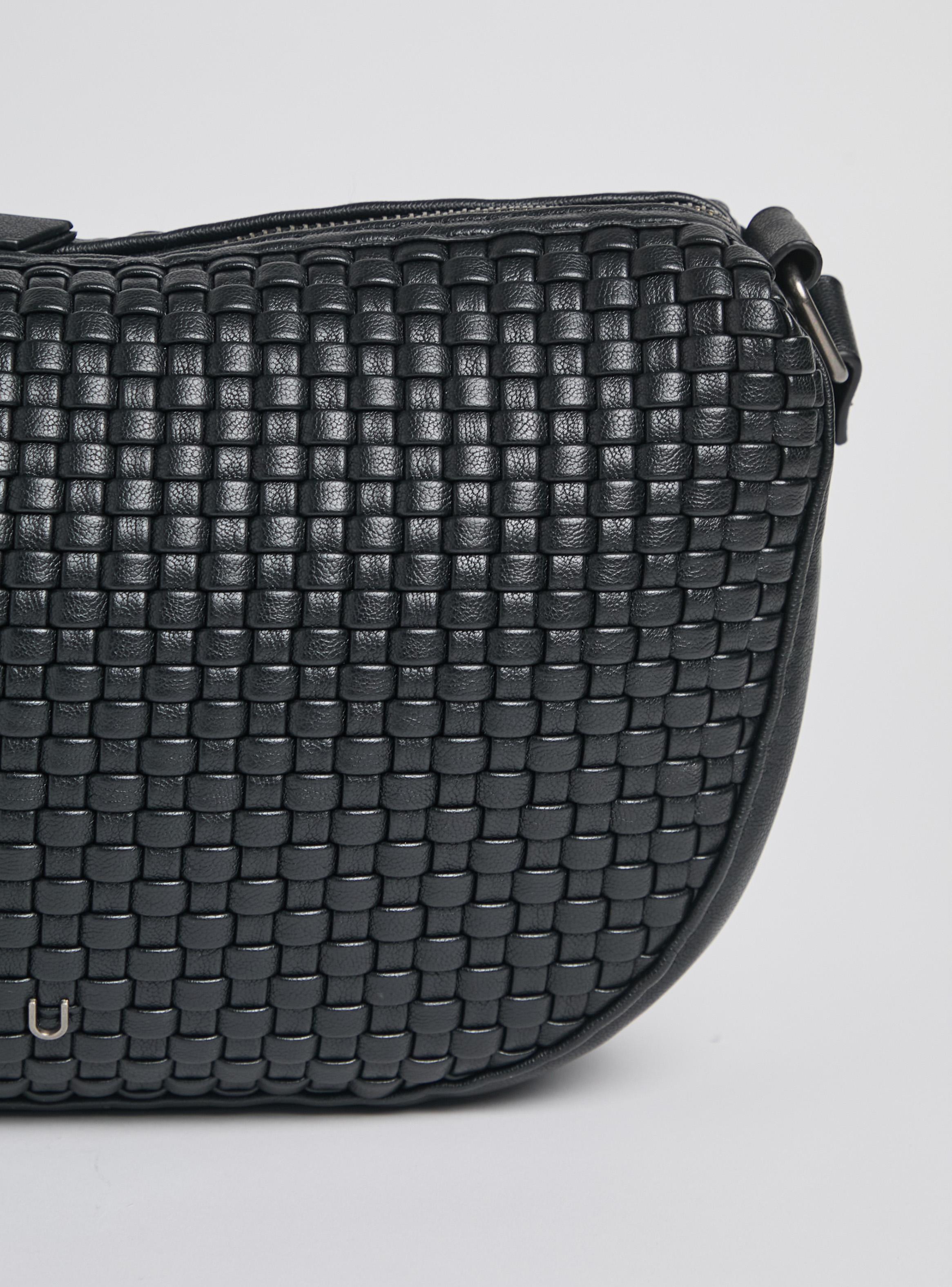 Cartera de Hombro Cruzada con Diseño Entramado-4