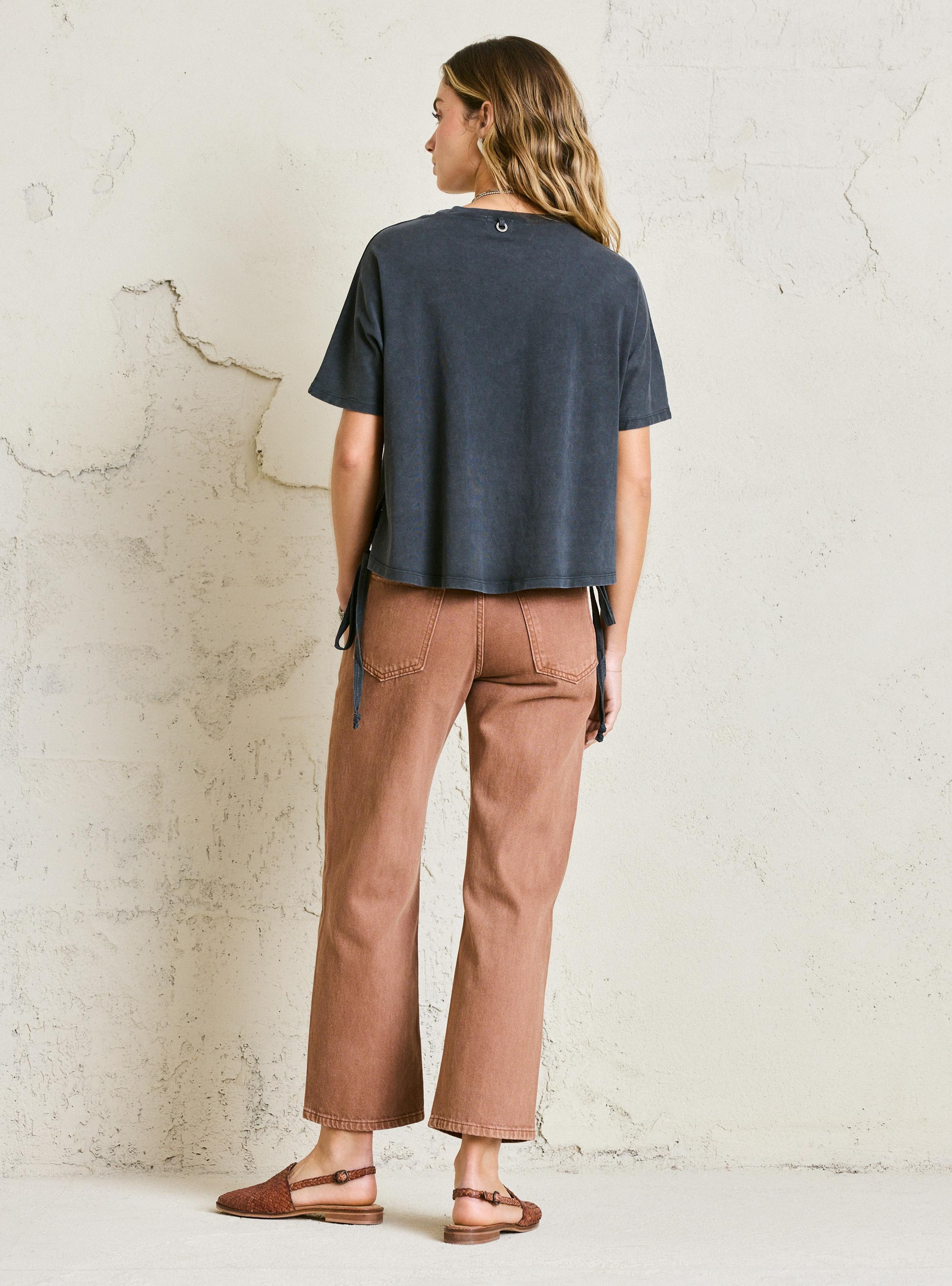 Polera High And Low con Cordones Ajustables Teñido-5