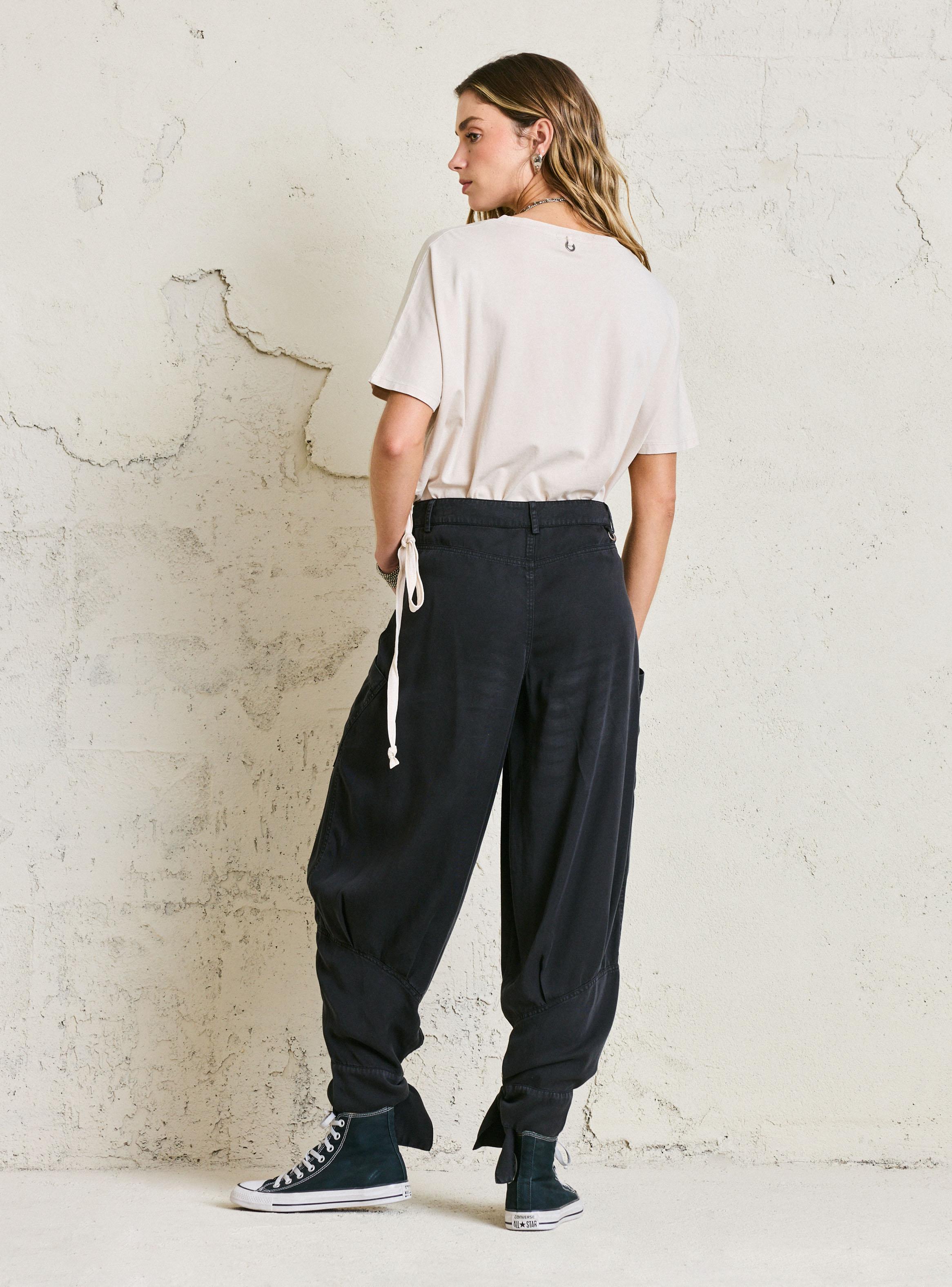 Pantalón Jogger Look Fluido con Bolsillos-5