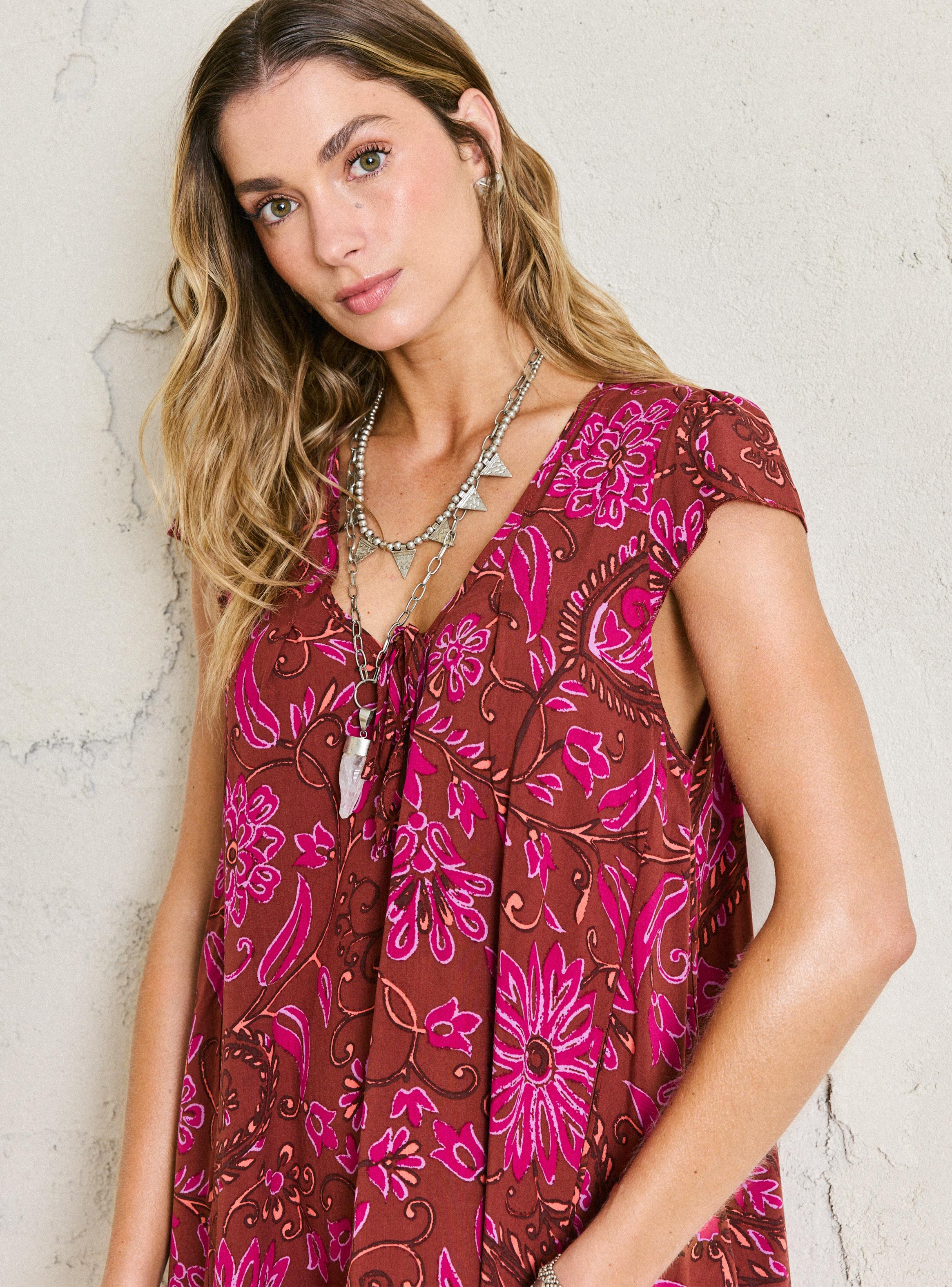 Vestido Mini Oversize Look Relajado Full Estampado-2