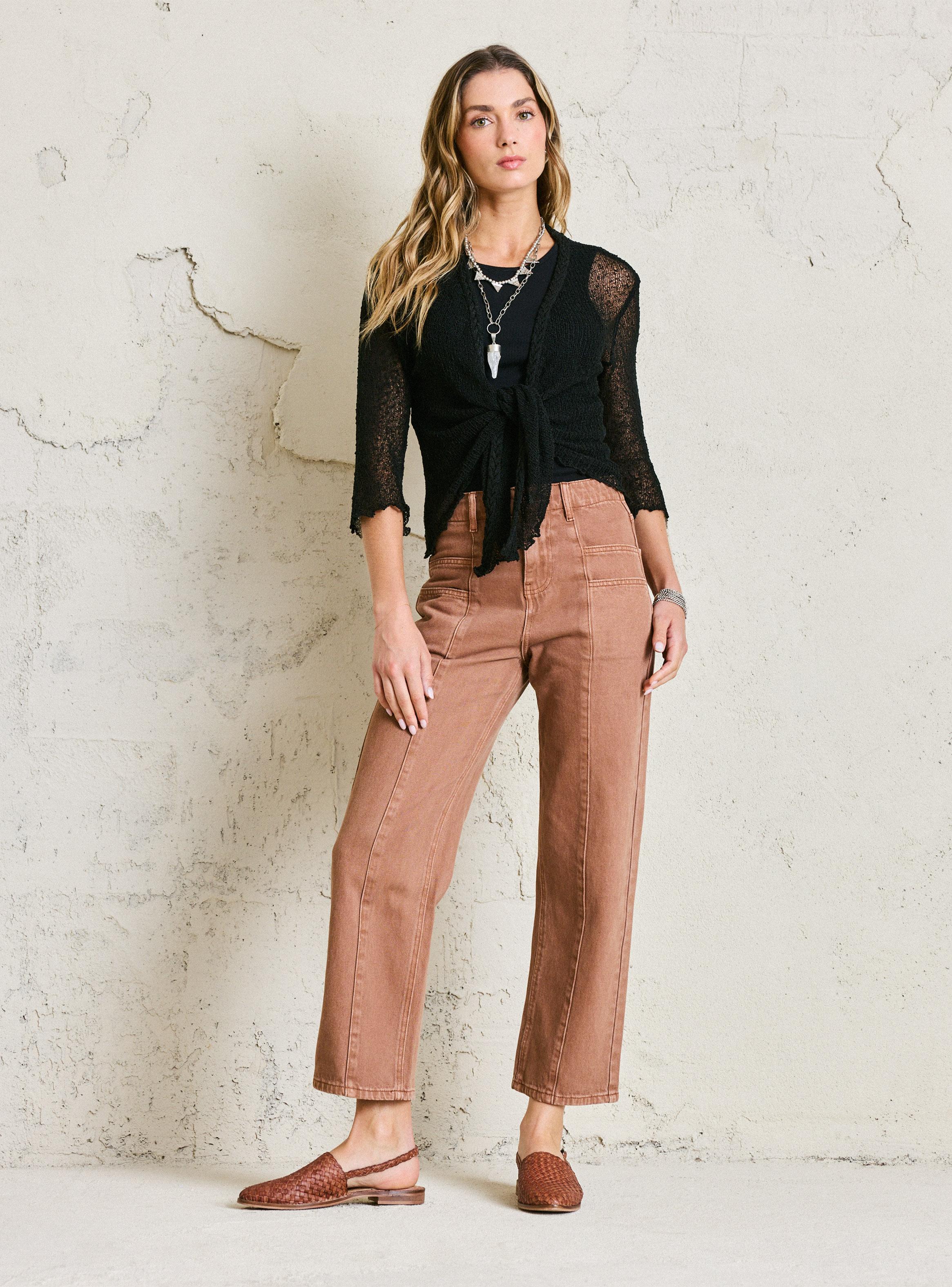 Chaleco Tipo Malla con Trenza Tejida-4