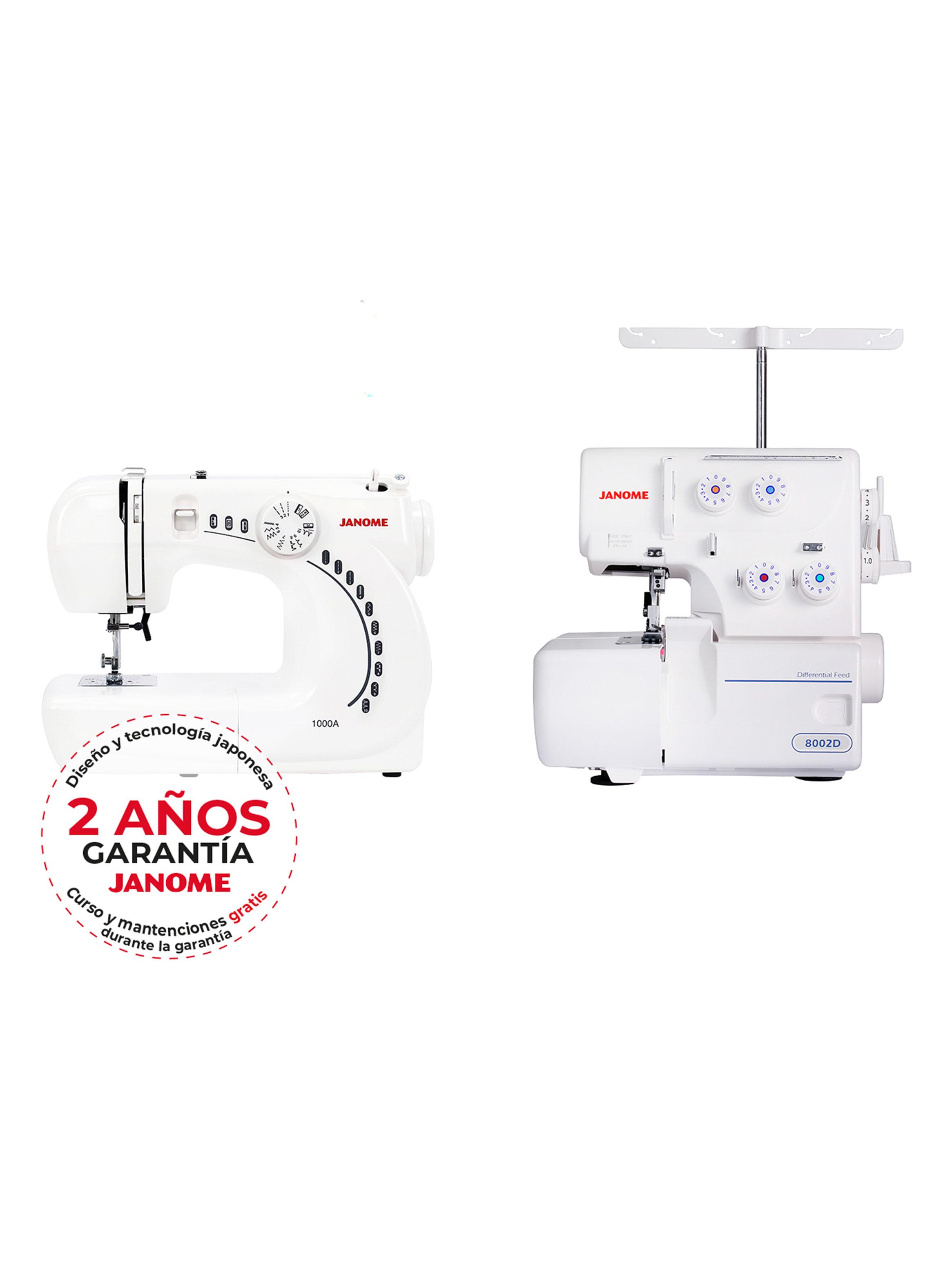 Combo Máquina de Coser 1000A + Máquina Overlock 8002D-0