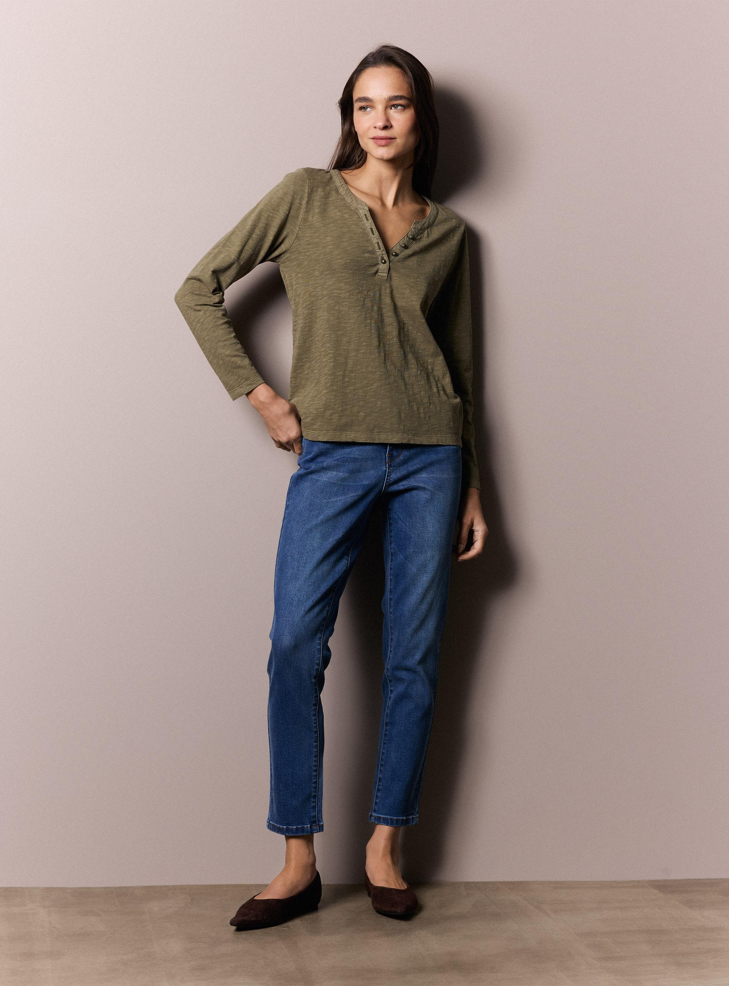 Jeans Skinny Básico Liso-4