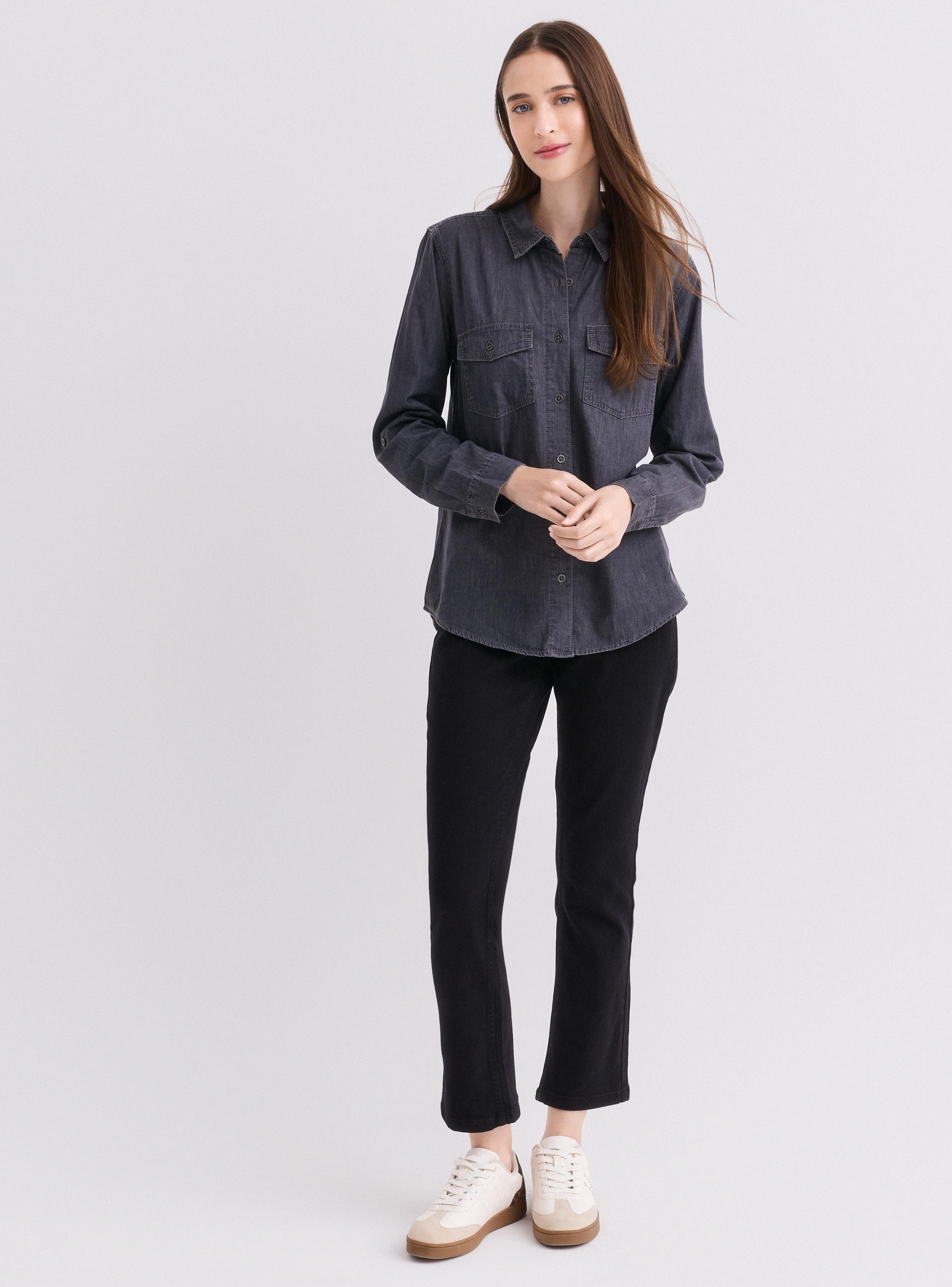Camisa Básica Denim Abotonada-4
