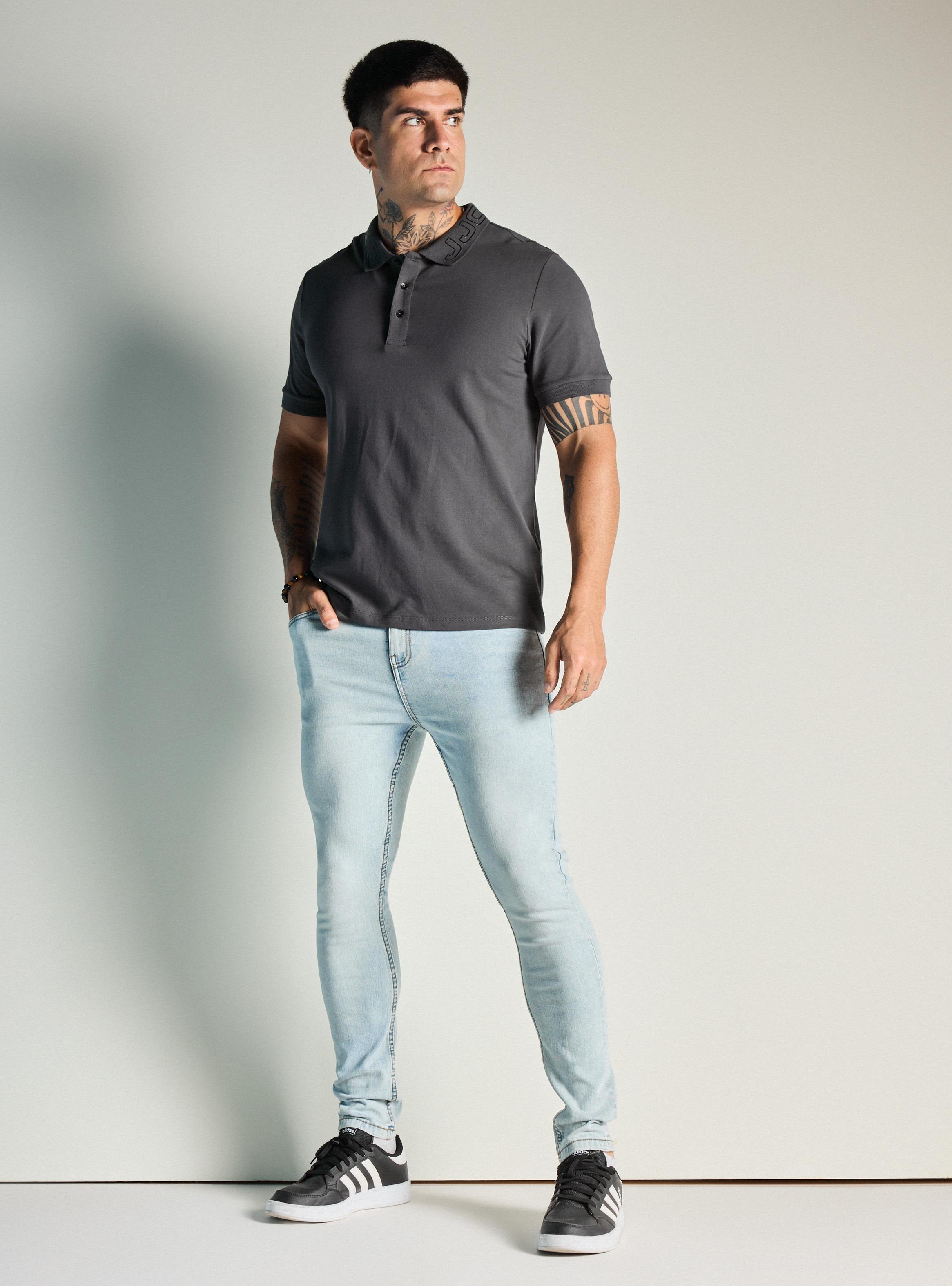 Jeans Básico Tono Claro Super Skinny-4