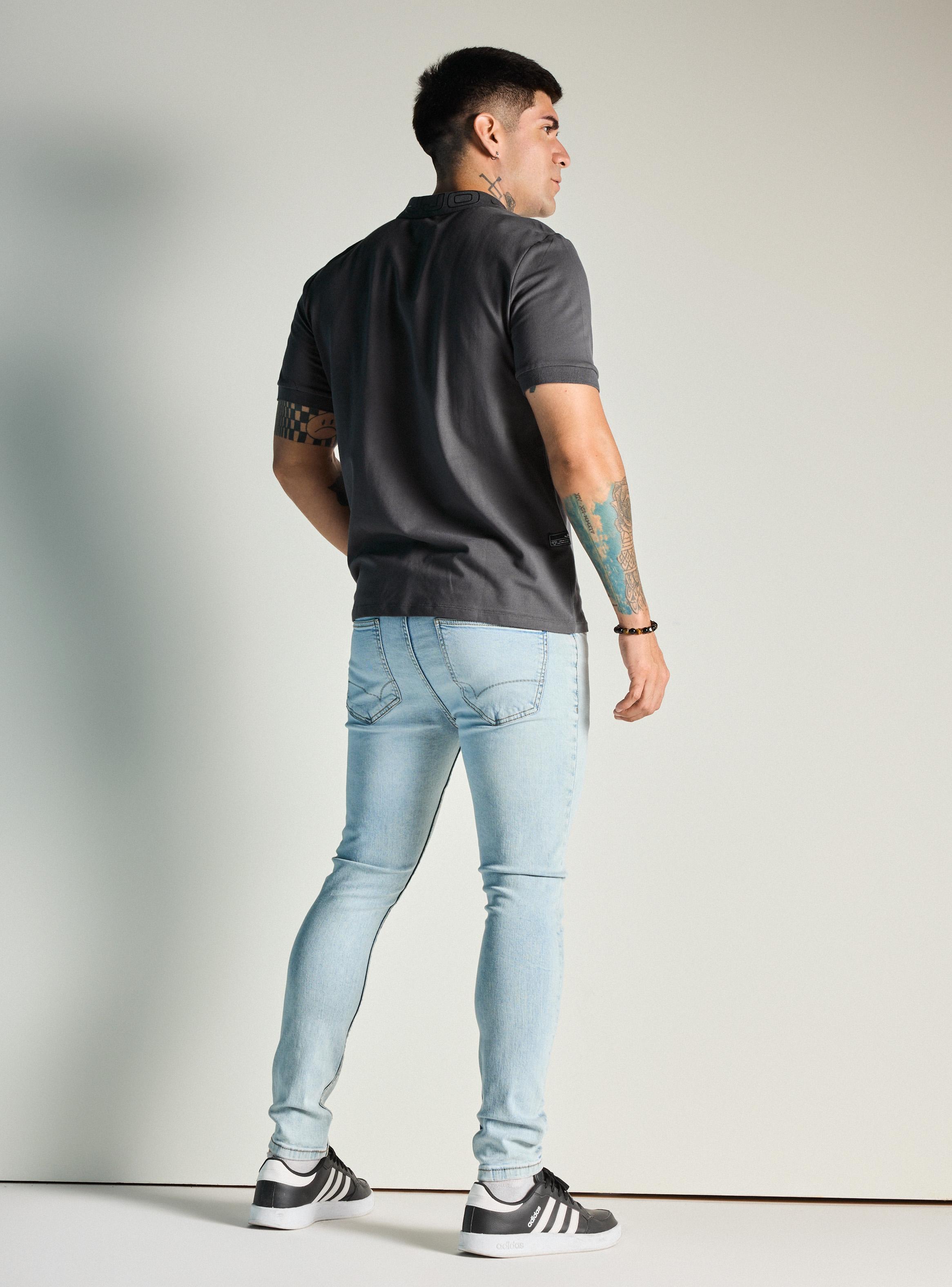Jeans Básico Tono Claro Super Skinny-5