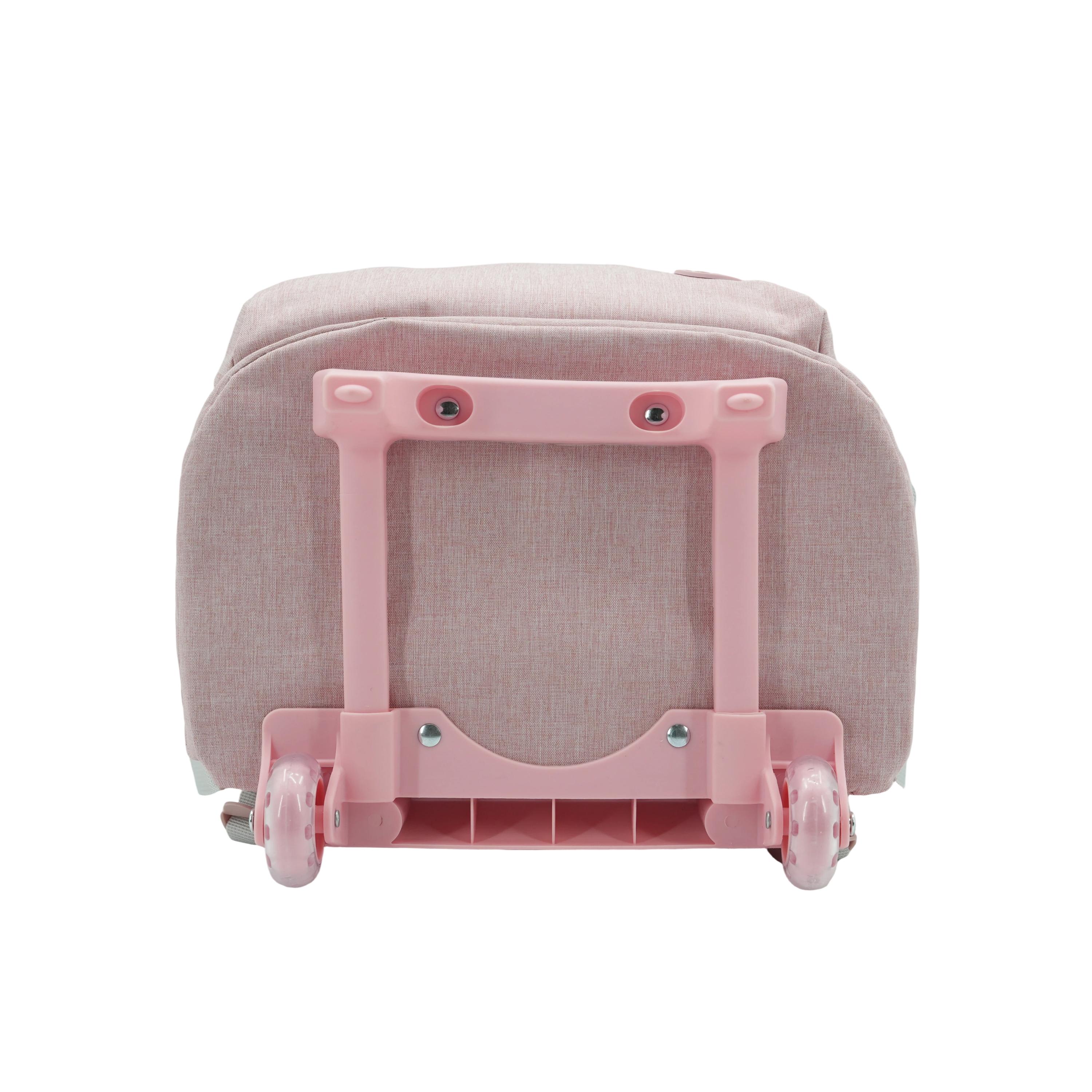 Set Escolar Wheelgo Rosado Melange con Asa-5