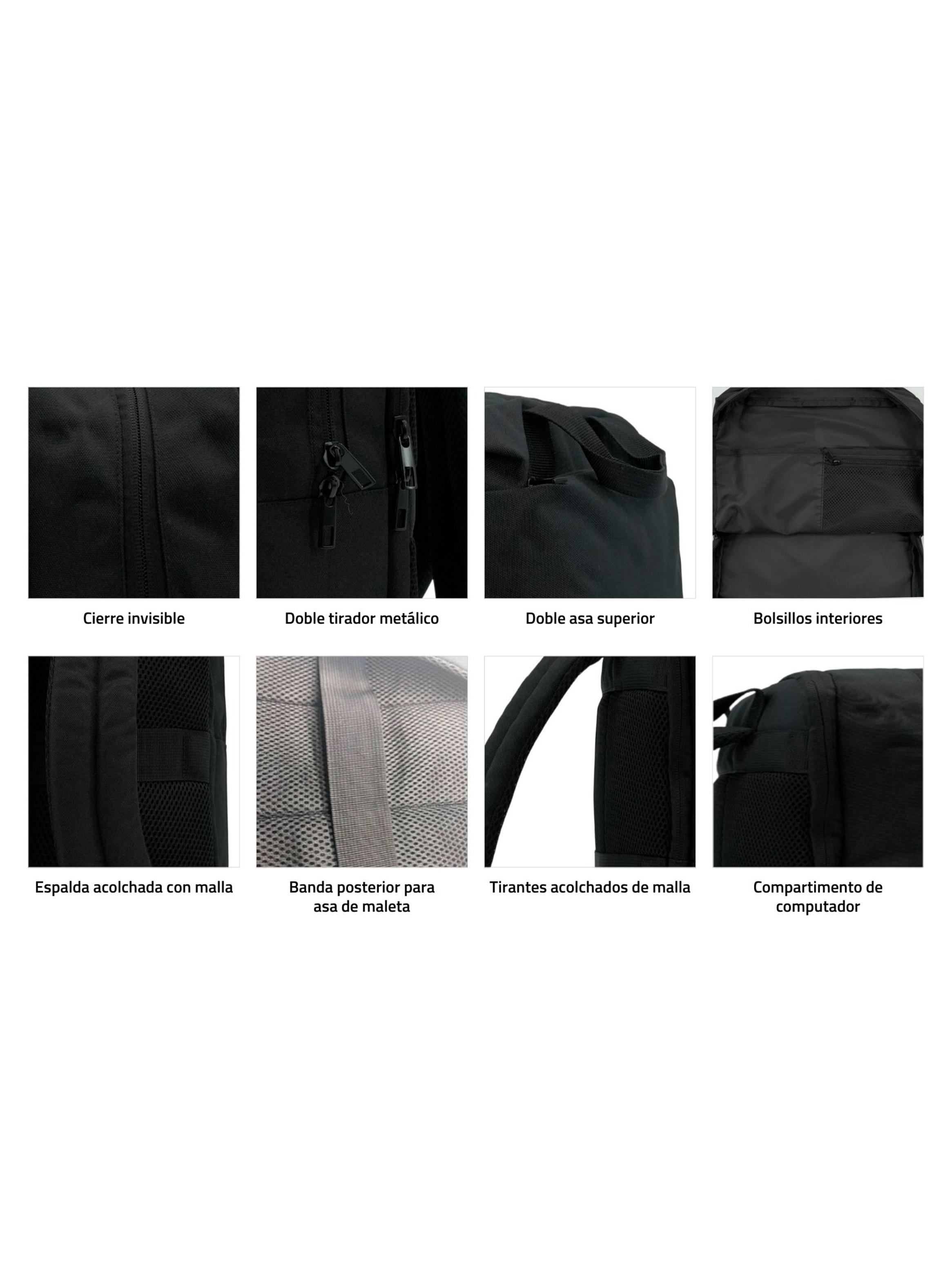 Mochila Campus Doble Compartimento Black-7