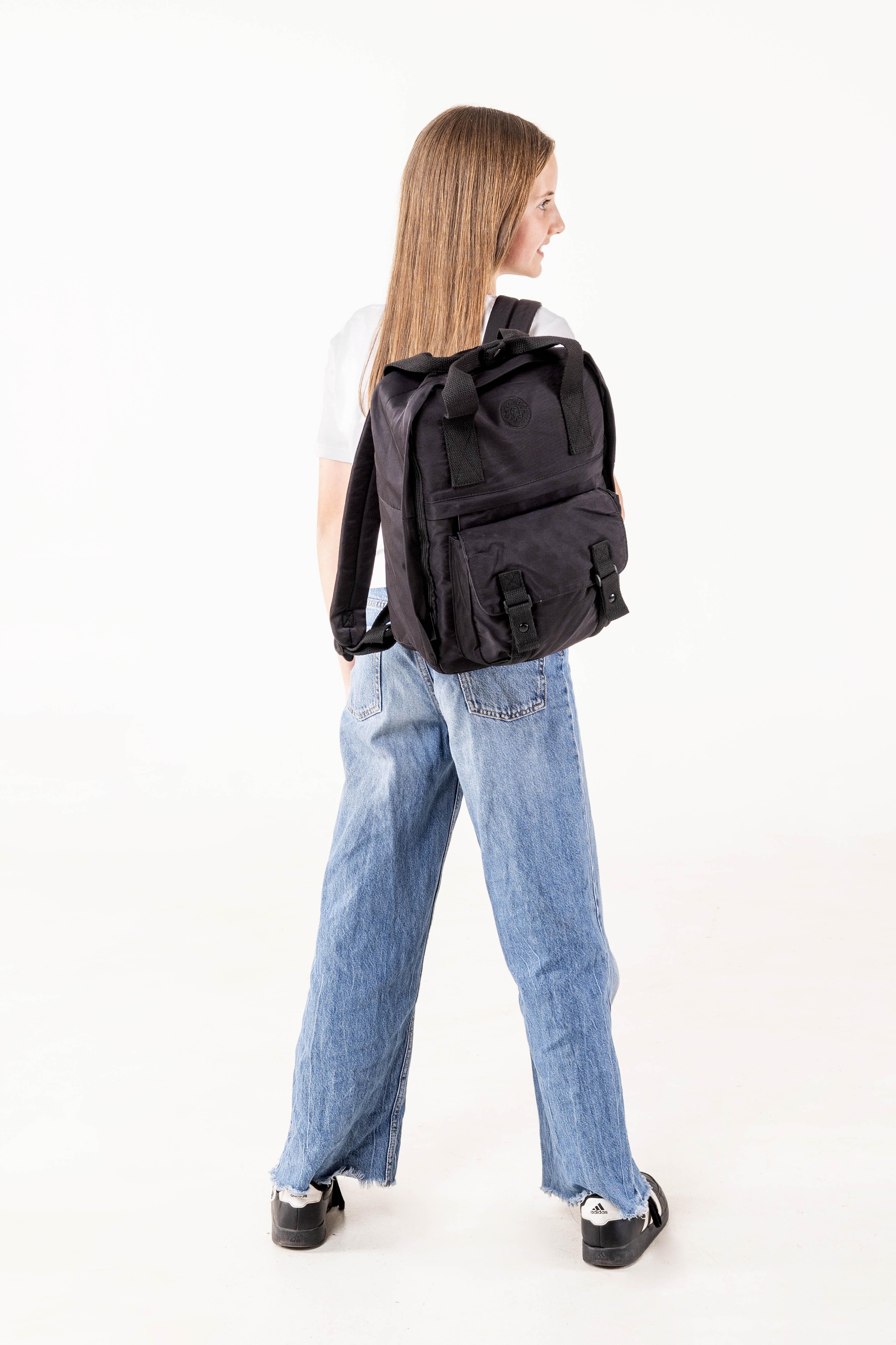 Mochila Praga Doble Asa de Algodón Black-2