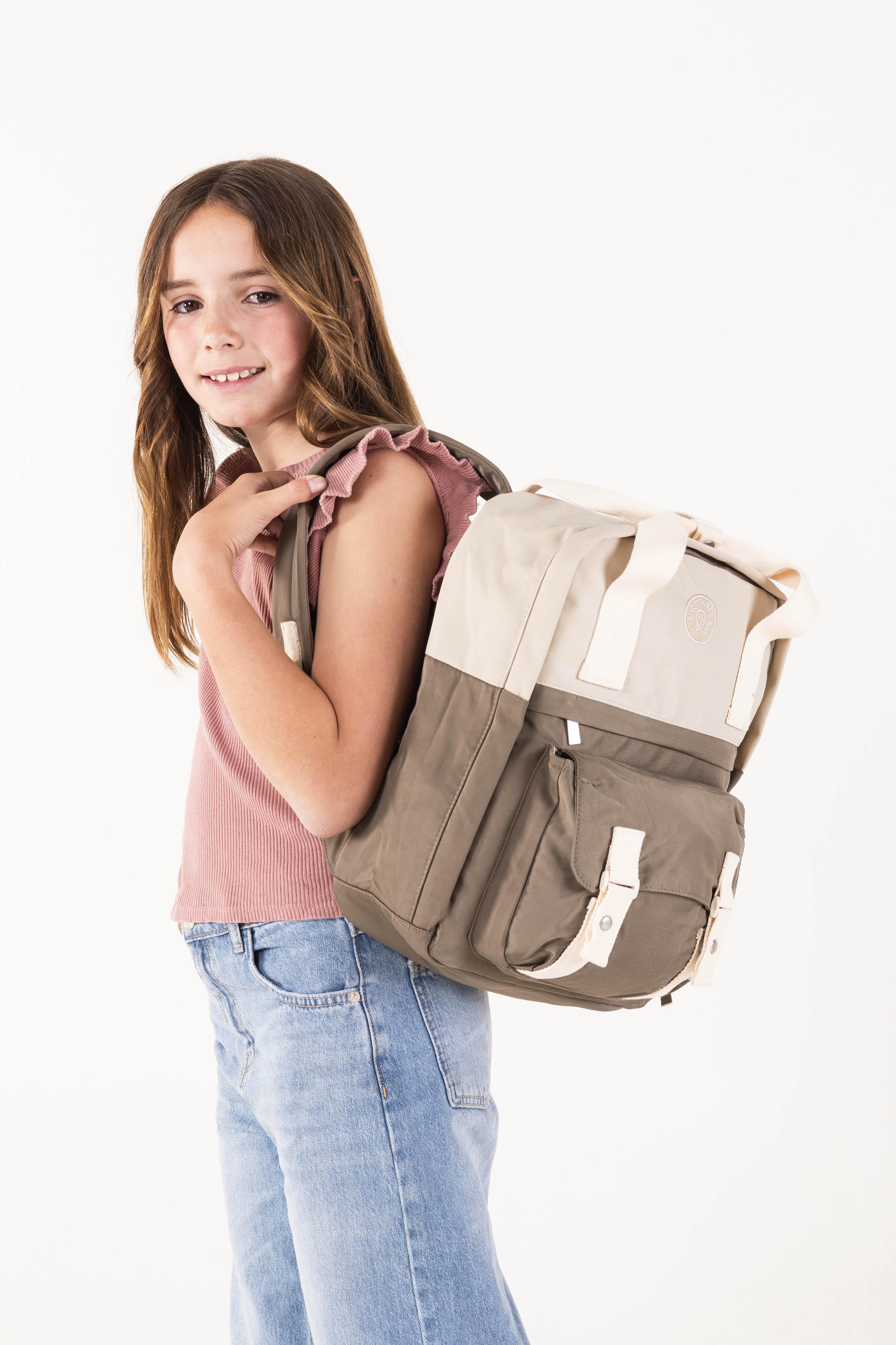 Mochila Praga Sand Doble Tono-2