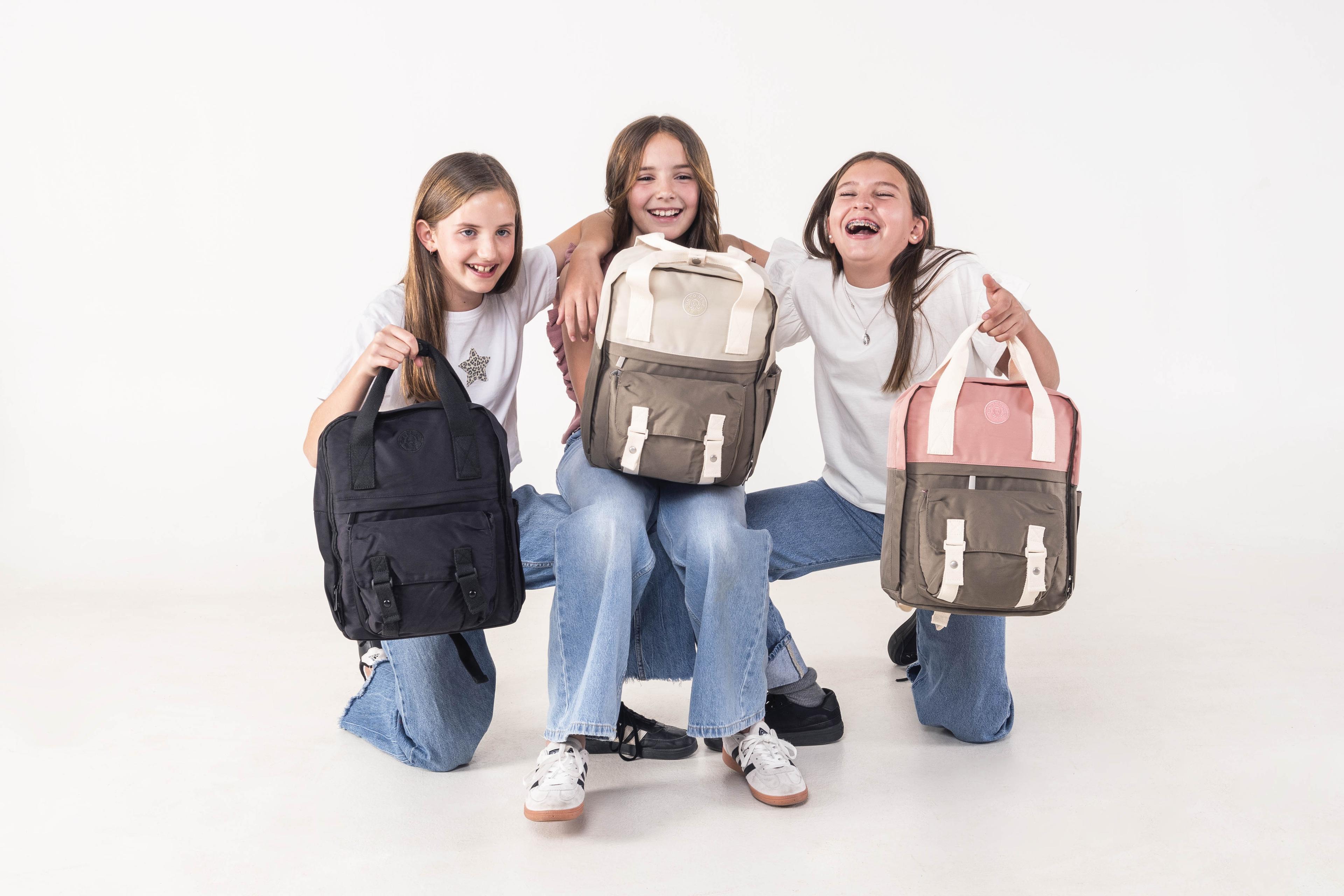 Mochila Praga Sand Doble Tono-5