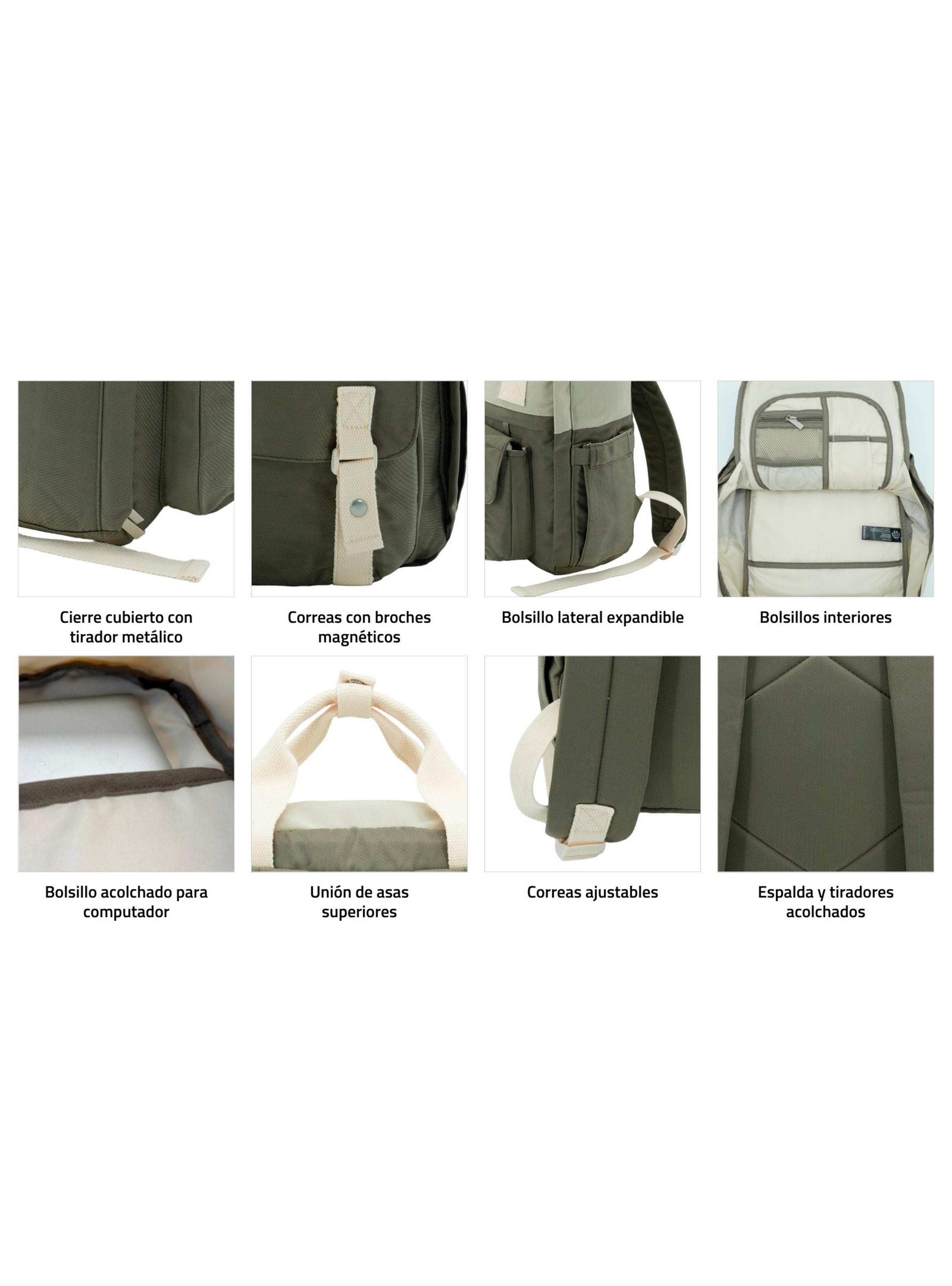 Mochila Praga Sand Doble Tono-7