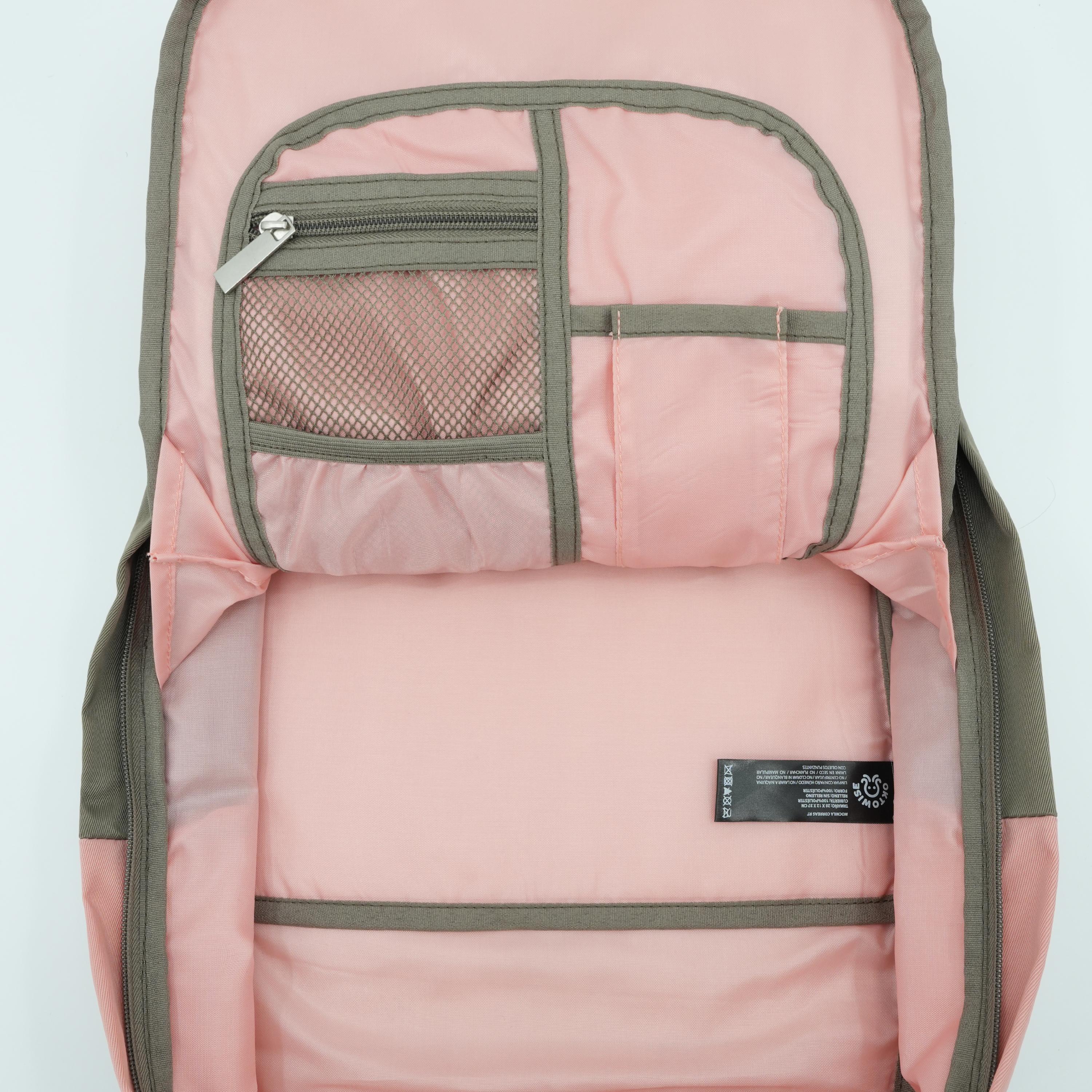 Mochila Praga Rosado con Café-4