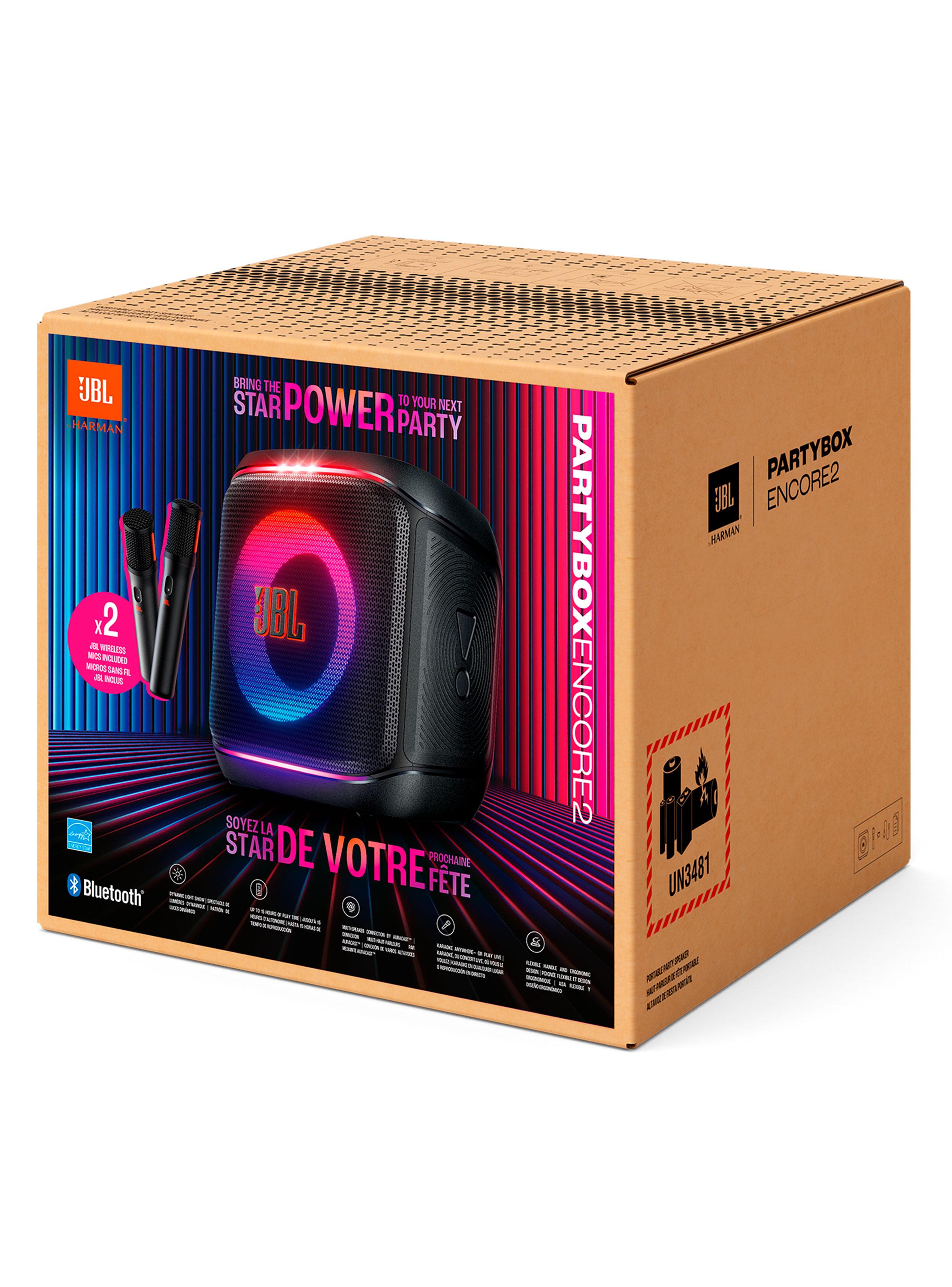 Potente Bluetooth PartyBox Encore 2 + 2 Micrófonos Inalámbricos-5