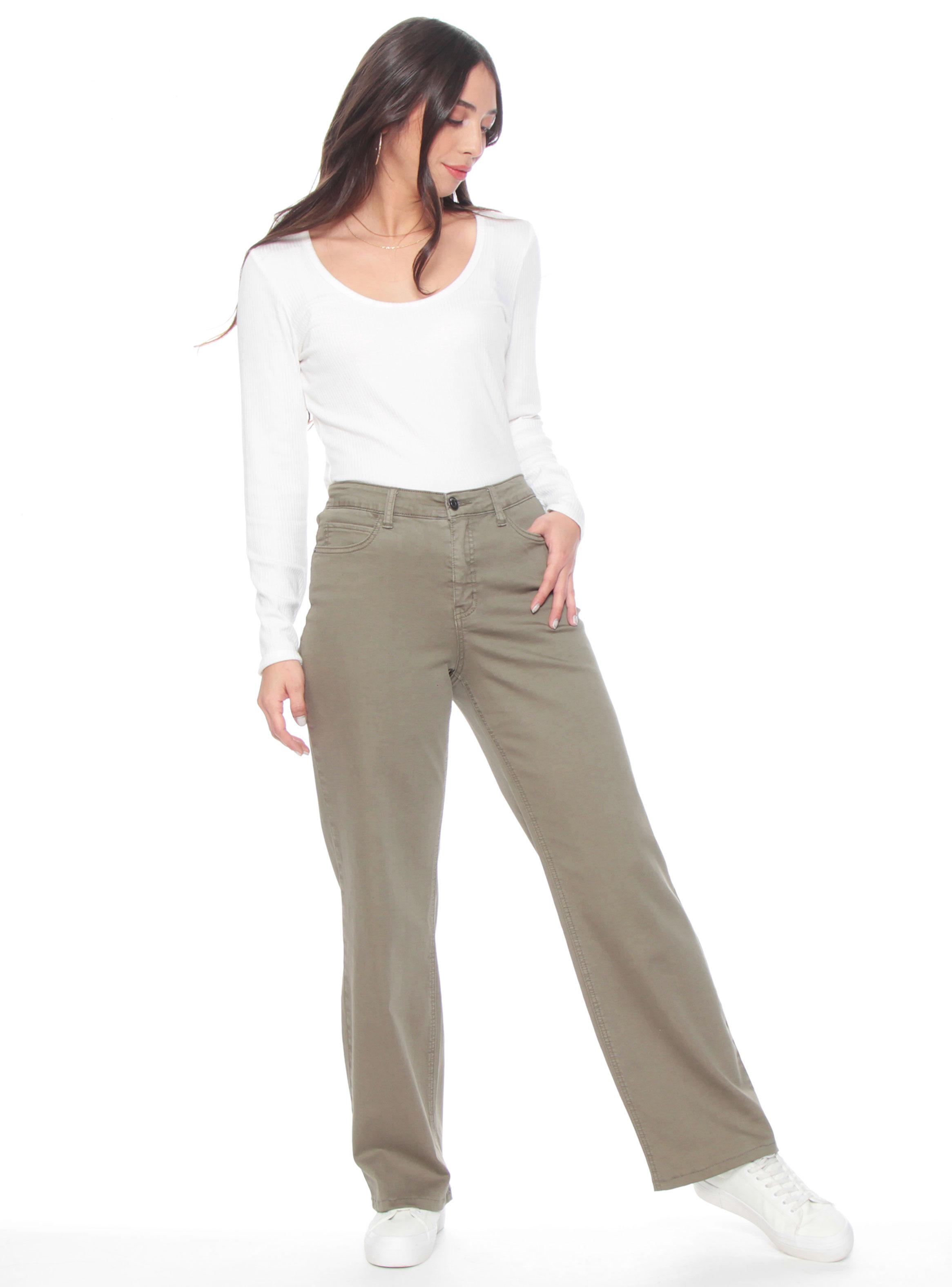 Pantalón Recto Tiro Alto Pretina Mp30-3