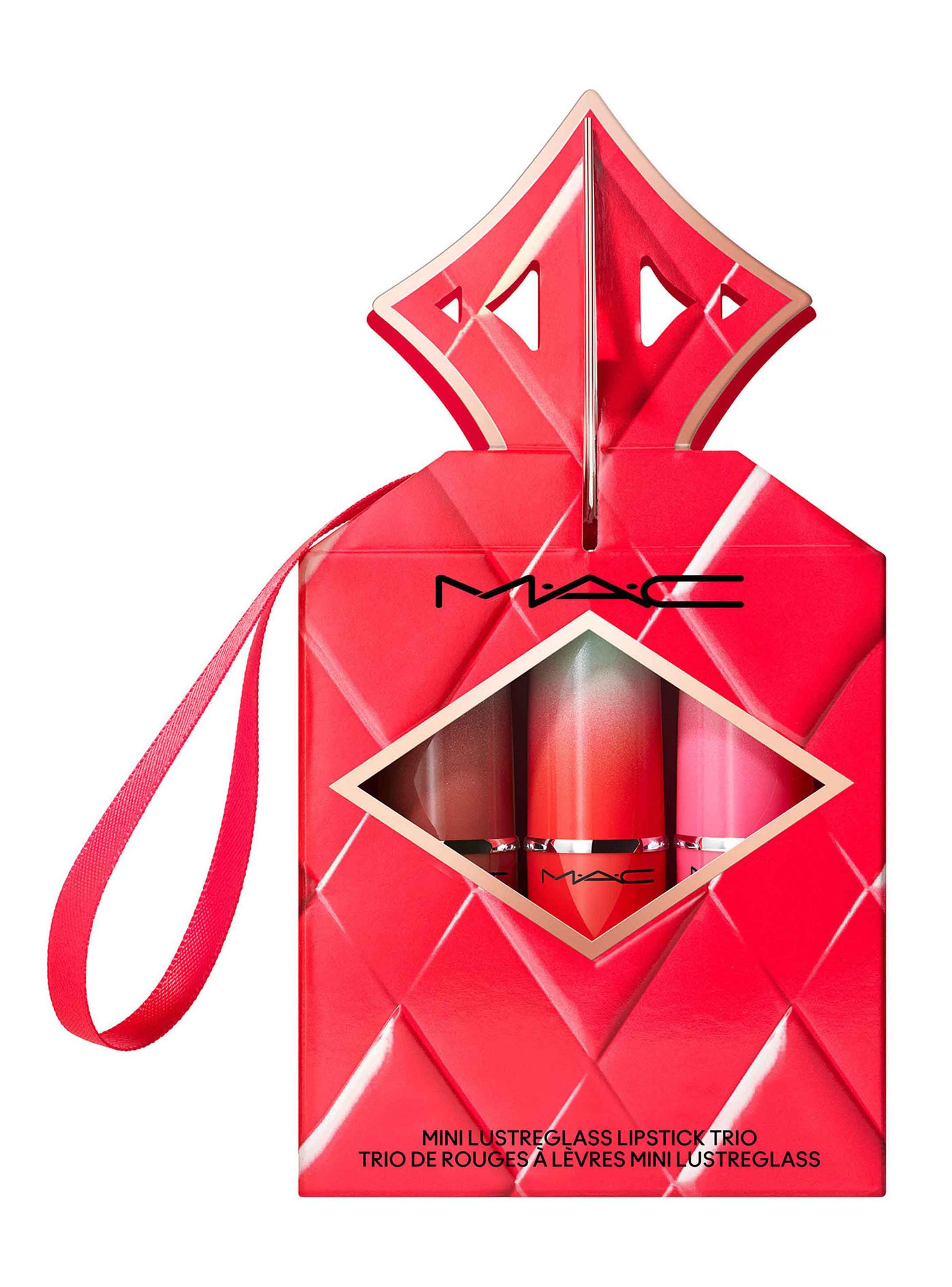 Set de Maquillaje de Labios MAC Wildest Gleams Mini Lustreglass Lip Trio-3