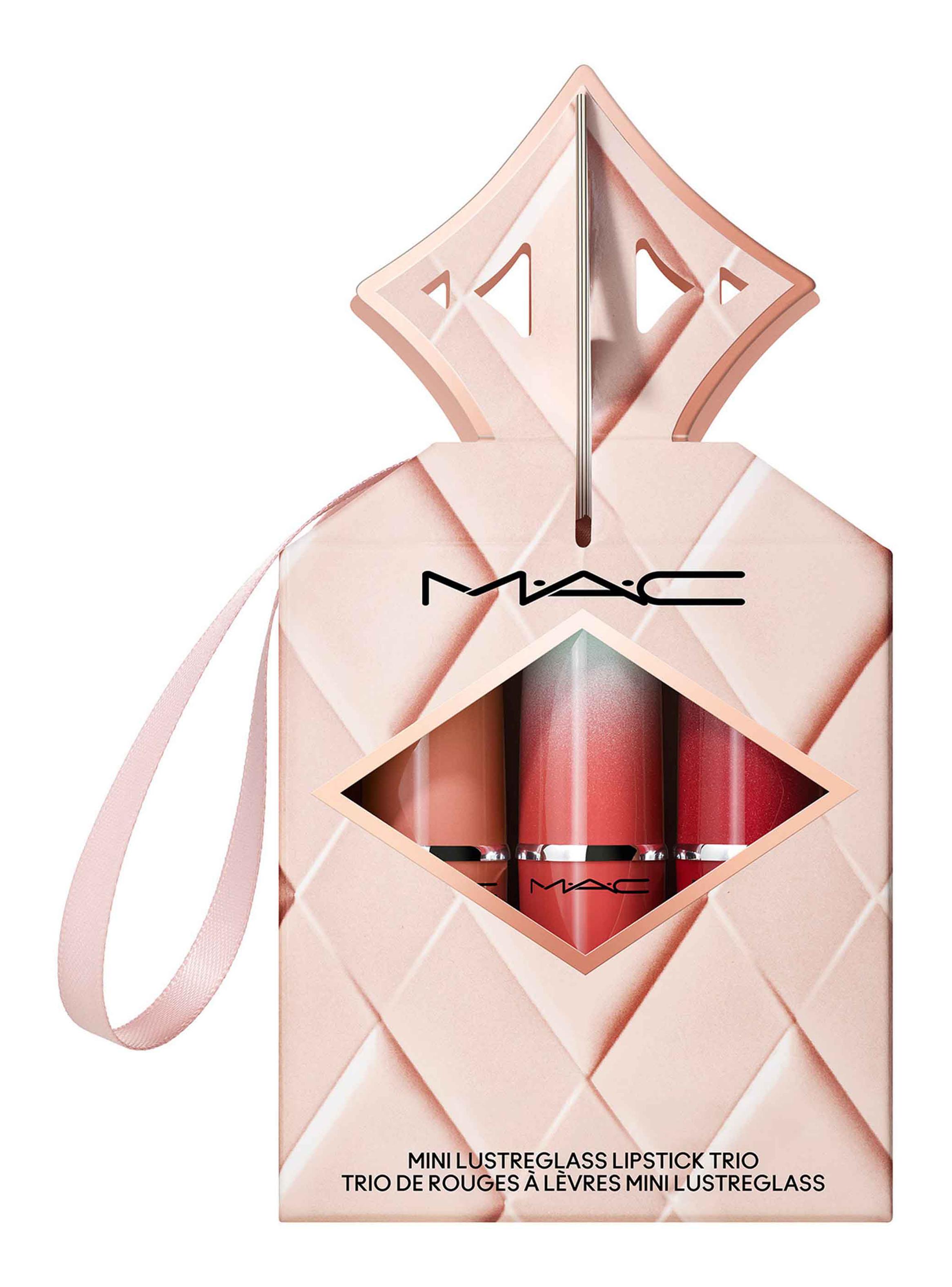 Set de Maquillaje de Labios MAC Wildest Gleams Mini Lustreglass Lip Trio-3