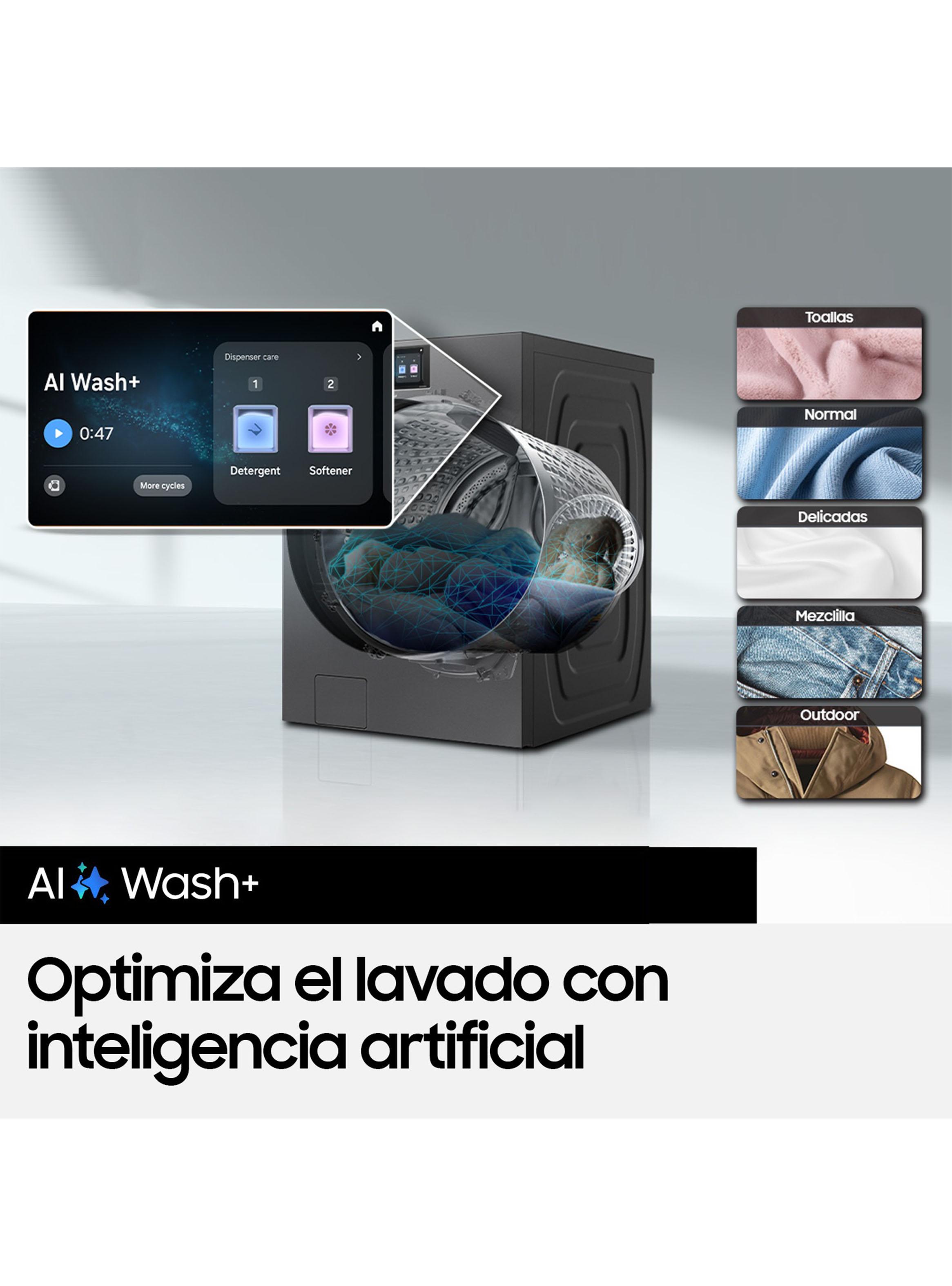 Lavadora Carga Frontal 25 Kg Bespoke WF90F25ADSZS con IA-3