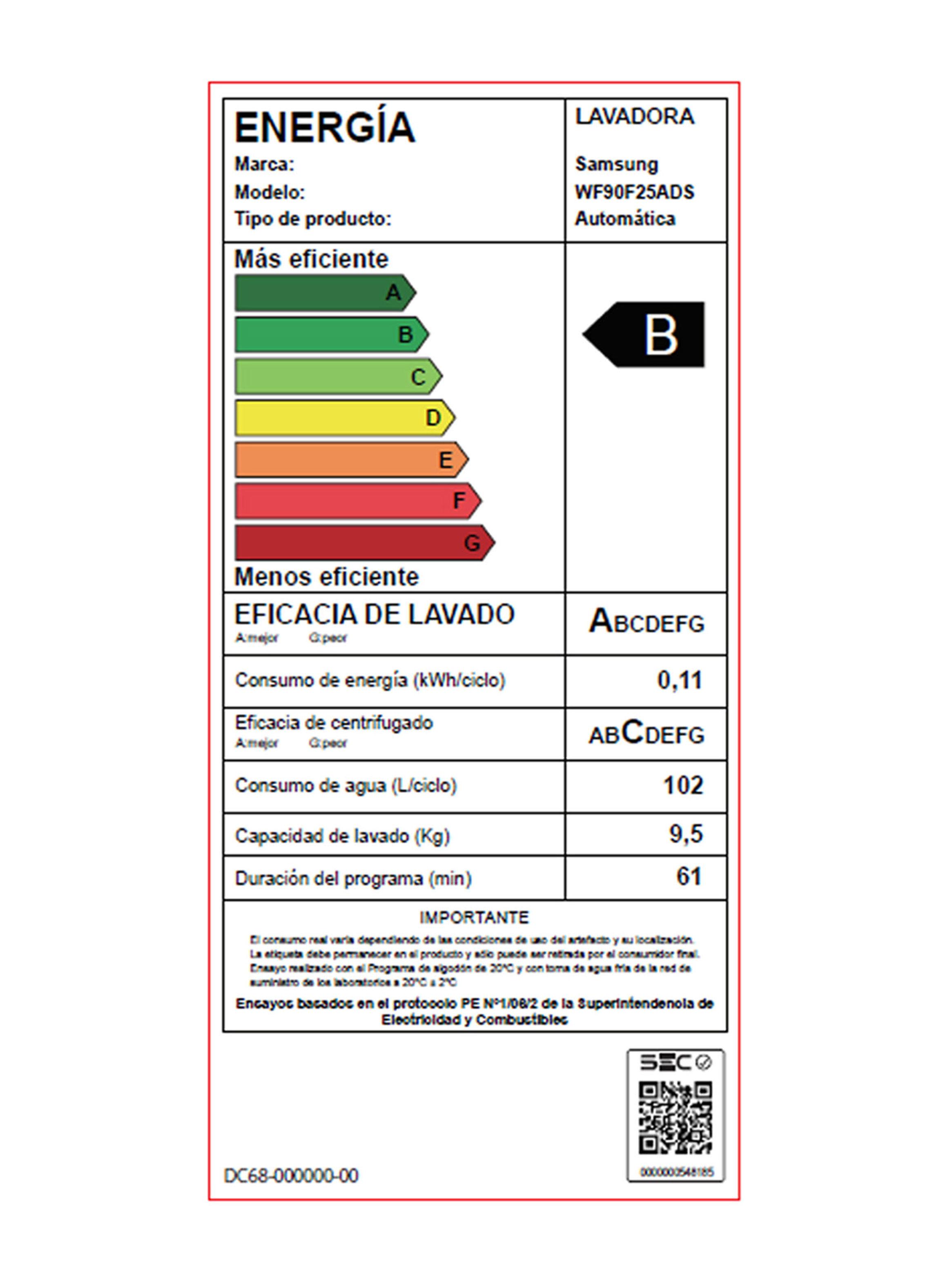 Lavadora Carga Frontal 25 Kg Bespoke WF90F25ADSZS con IA-10