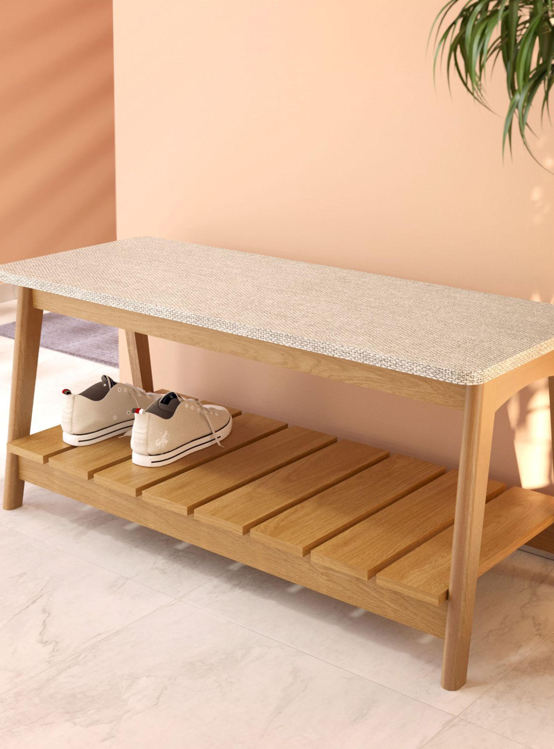 Banqueta Serra Café-beige 45x100x40 cm-3