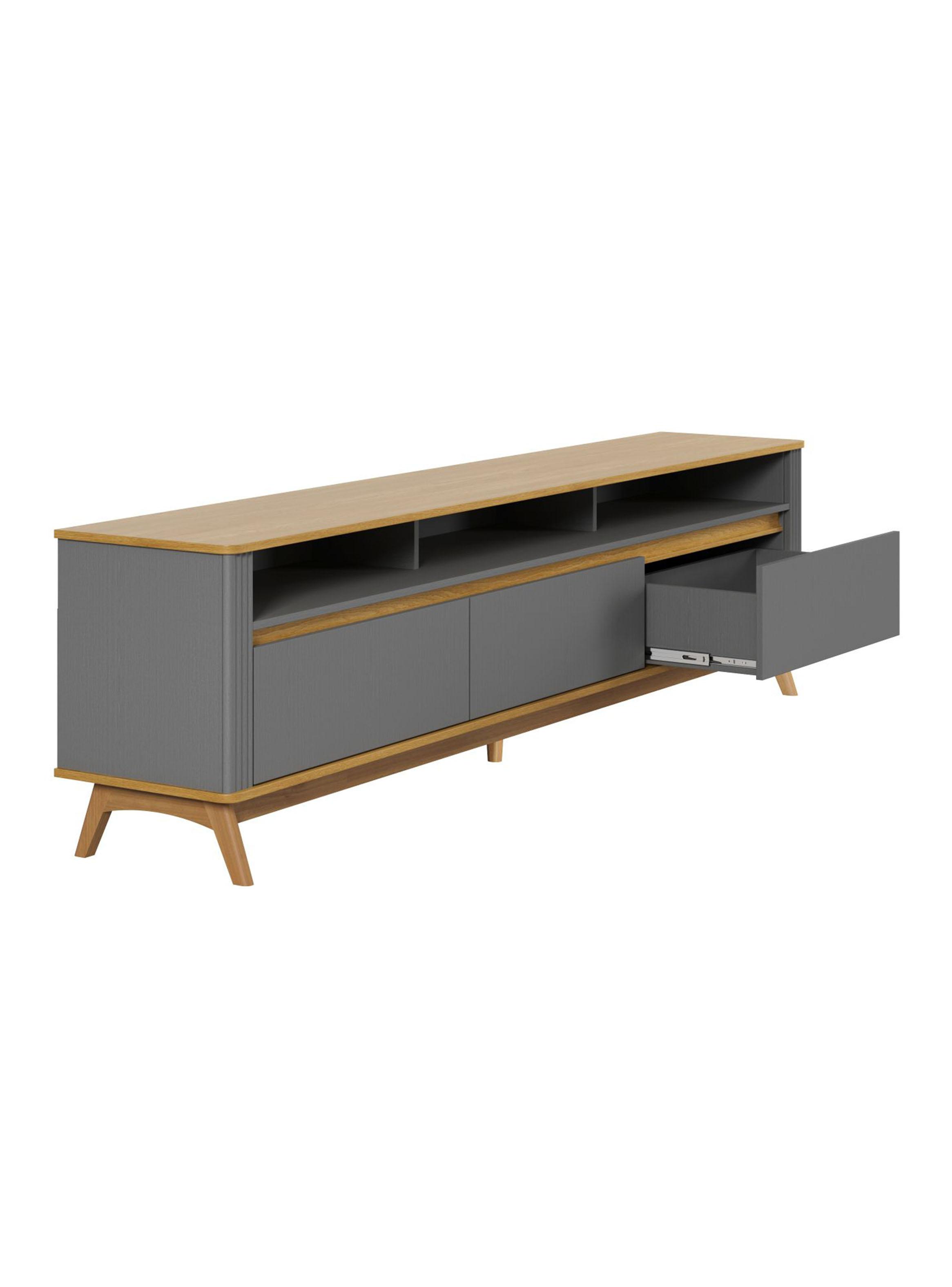 Rack TV 75' Olmo 220 cm Gris-2