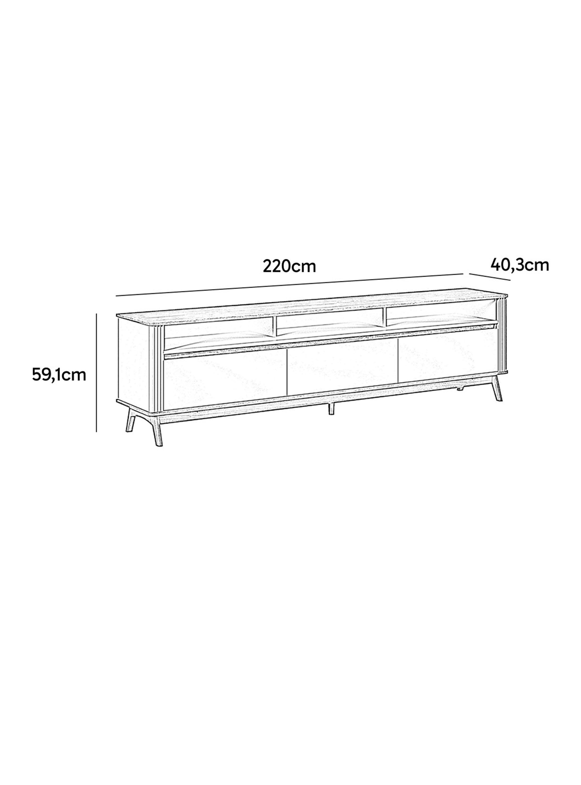 Rack TV 75' Olmo 220 cm Verde-1