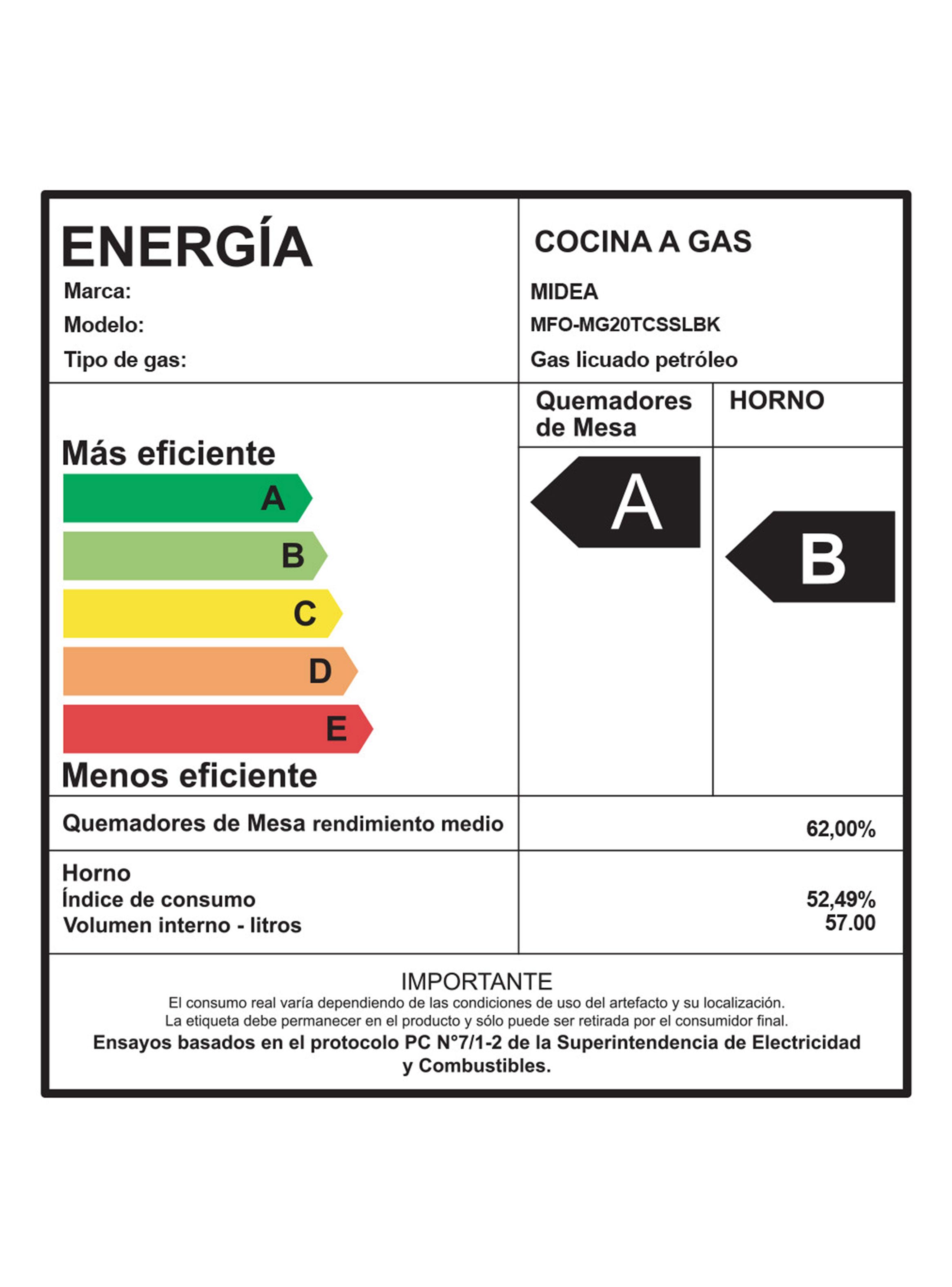 Cocina a Gas 4 Quemadores MFO-MG20TCSSLBK Negro-5