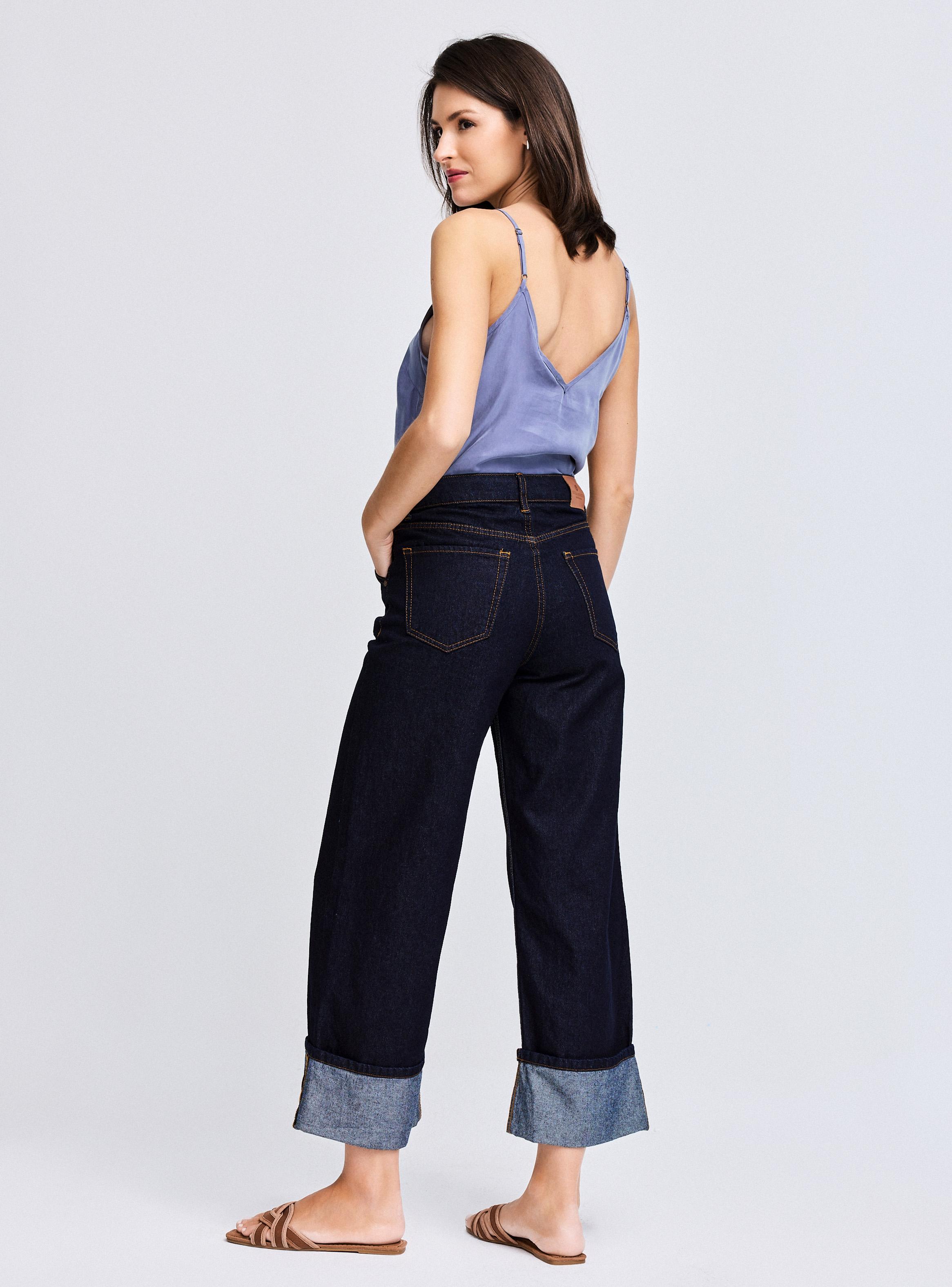 Jeans Ancho con Bota Volteada-5